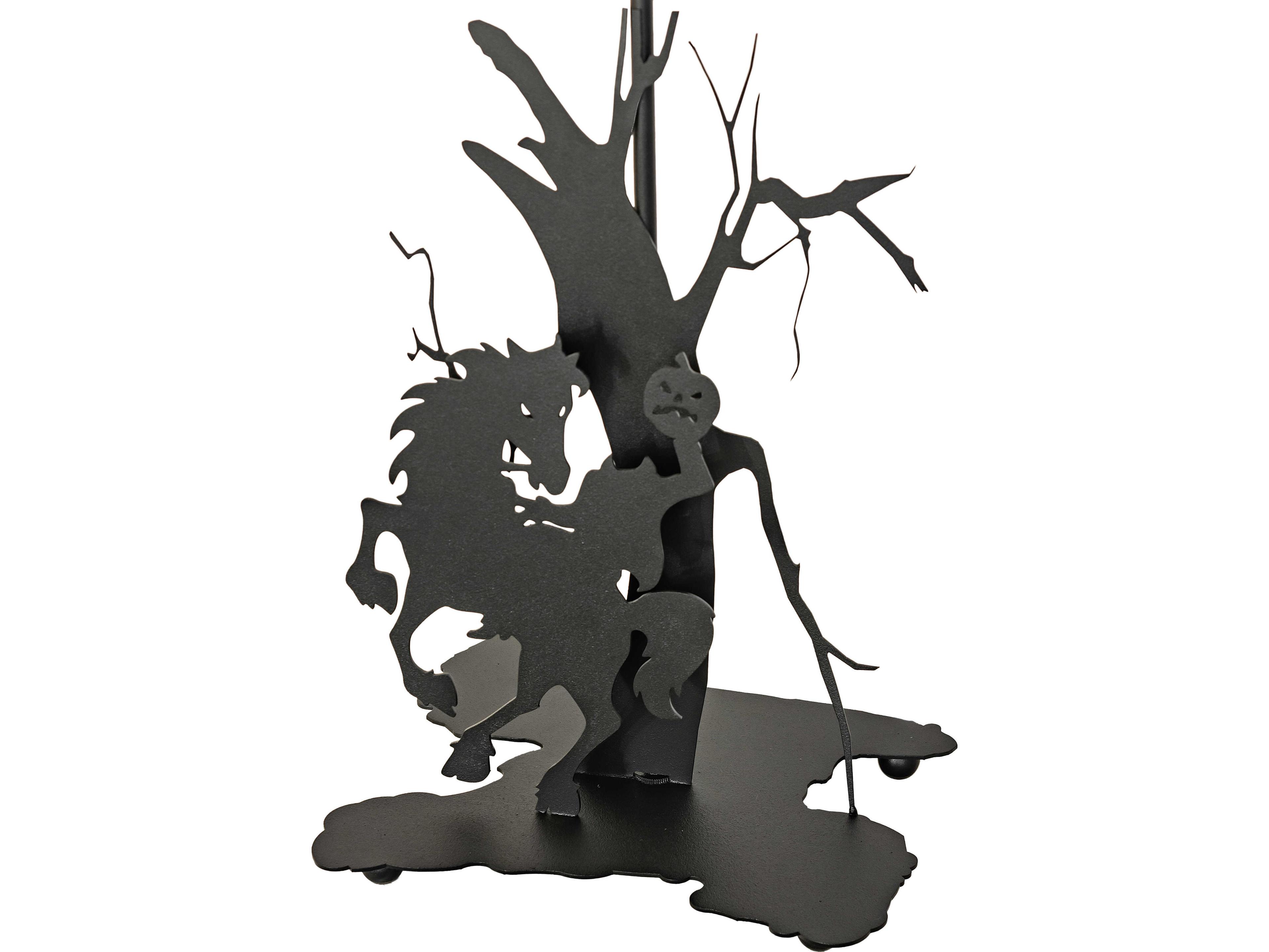 Meyda Personalized Sunset Orange Idalight Black Table Lamp