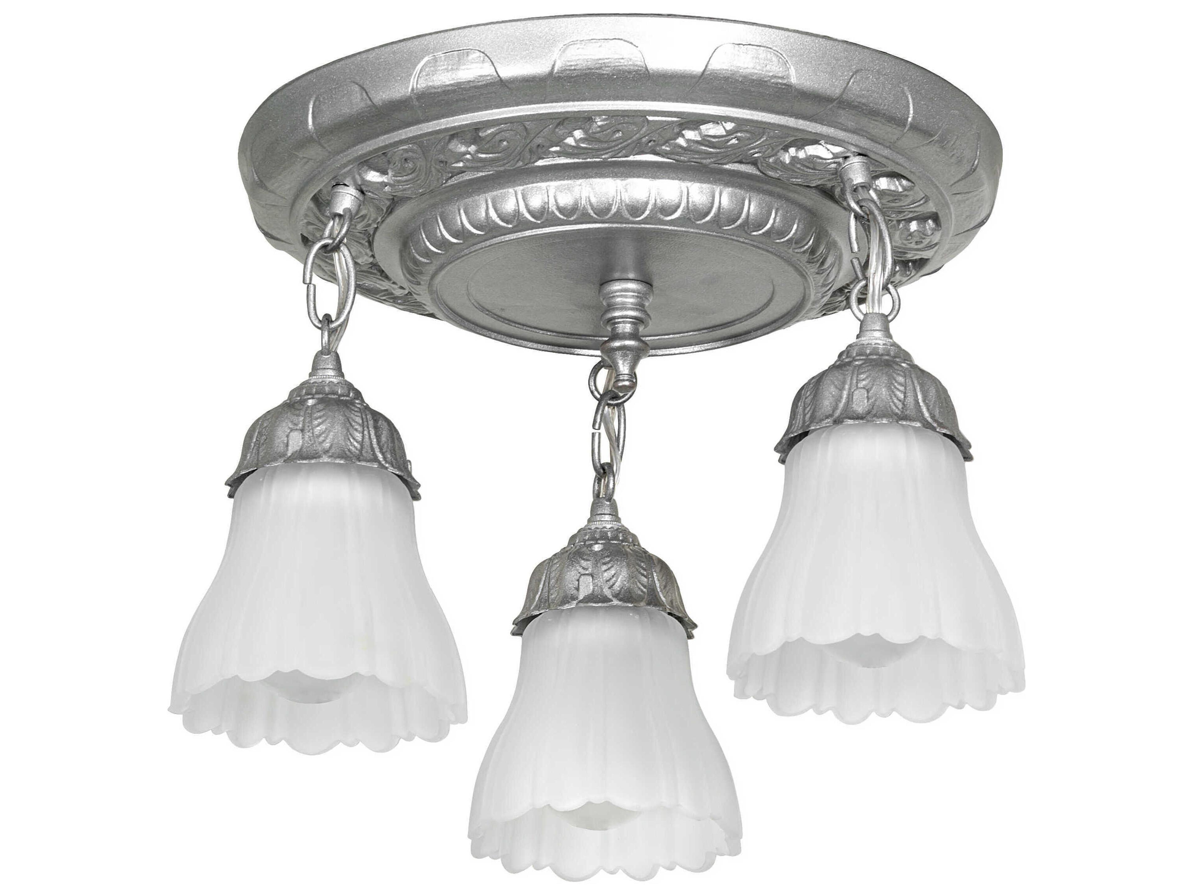 Meyda Victorian 3-Light Light Sandstone Semi Flush Mount