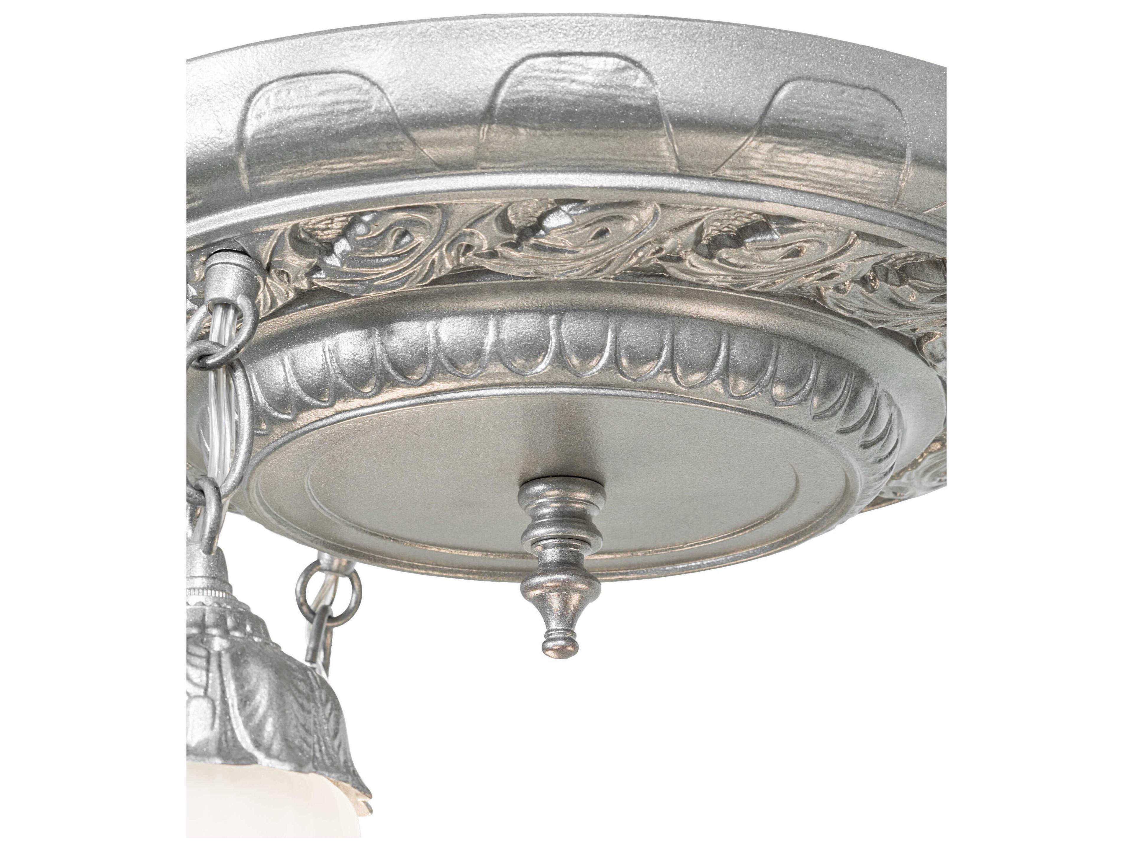 Meyda Victorian 3-Light Light Sandstone Semi Flush Mount