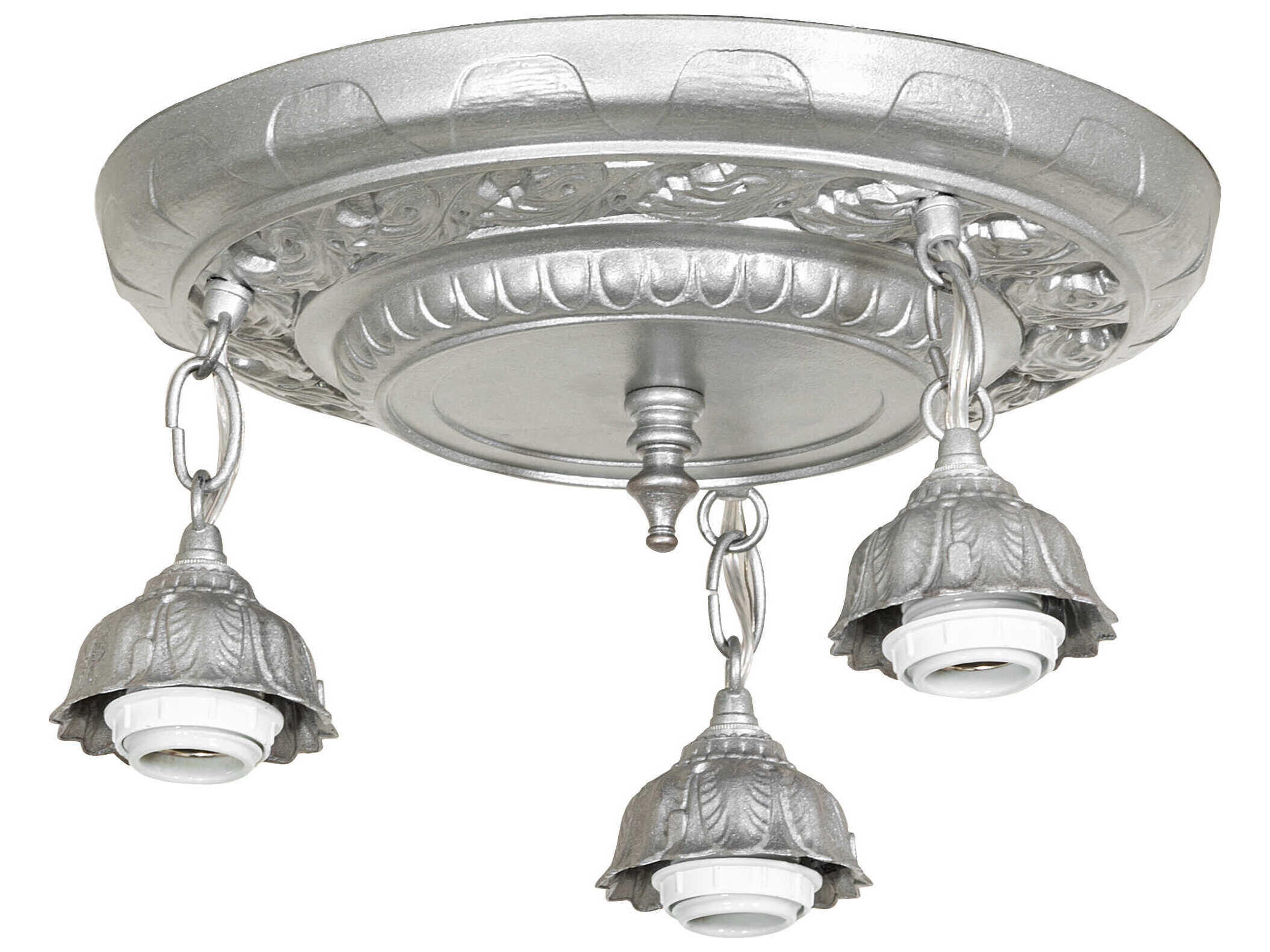 Meyda Victorian 3-Light Light Sandstone Semi Flush Mount