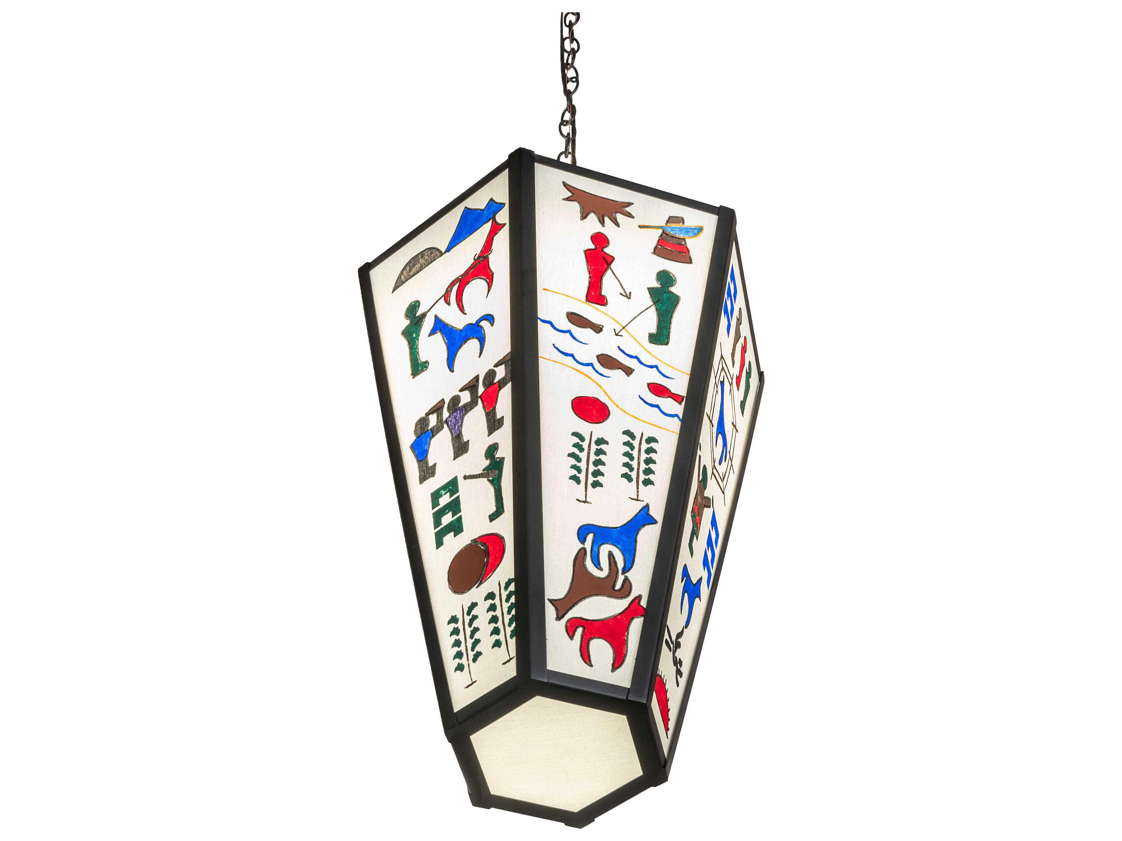 Meyda Bigfork Flat Black Pendant