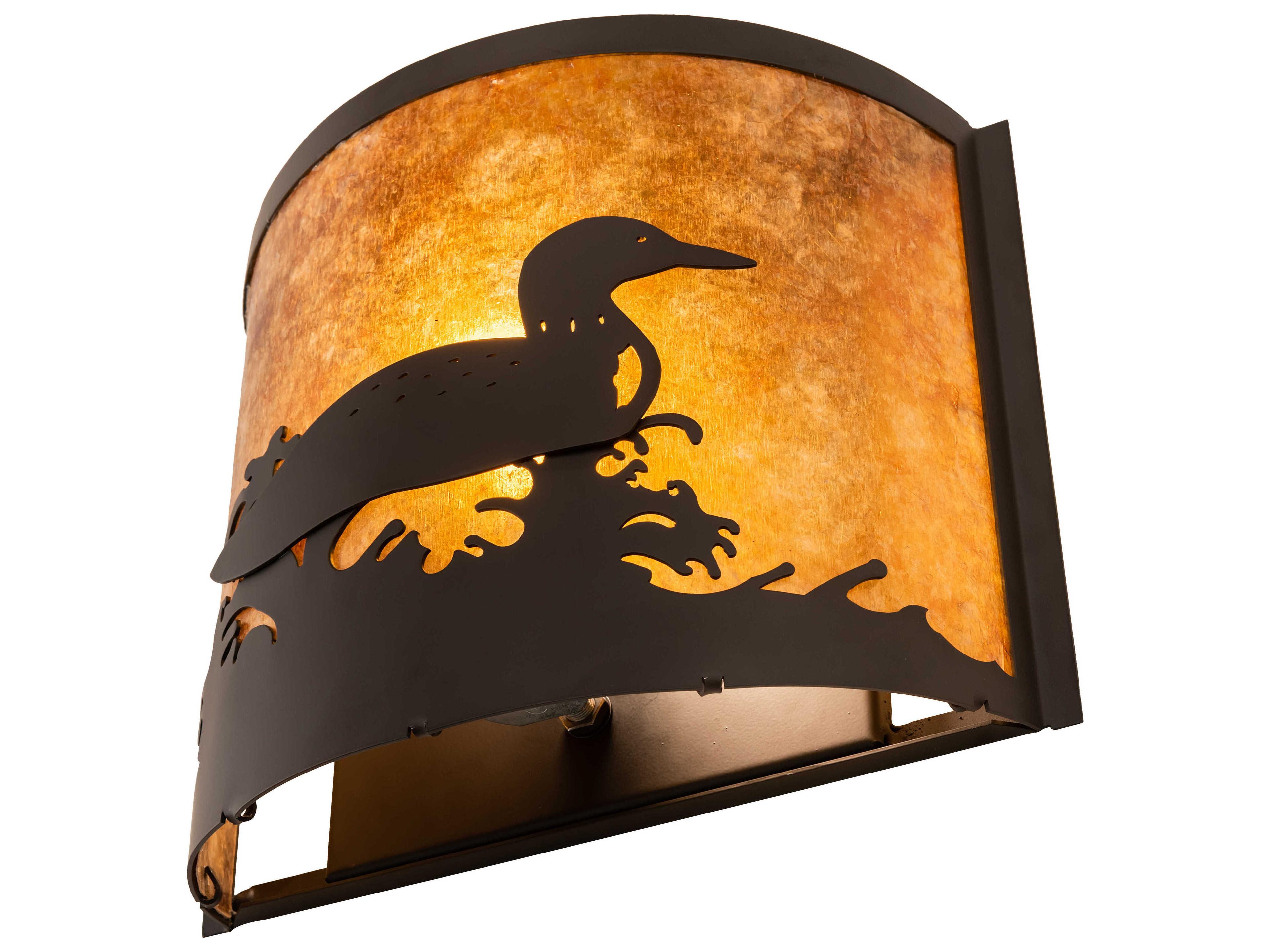 Meyda Loon 1-Light Oil Rubbed Bronze Wall Sconce