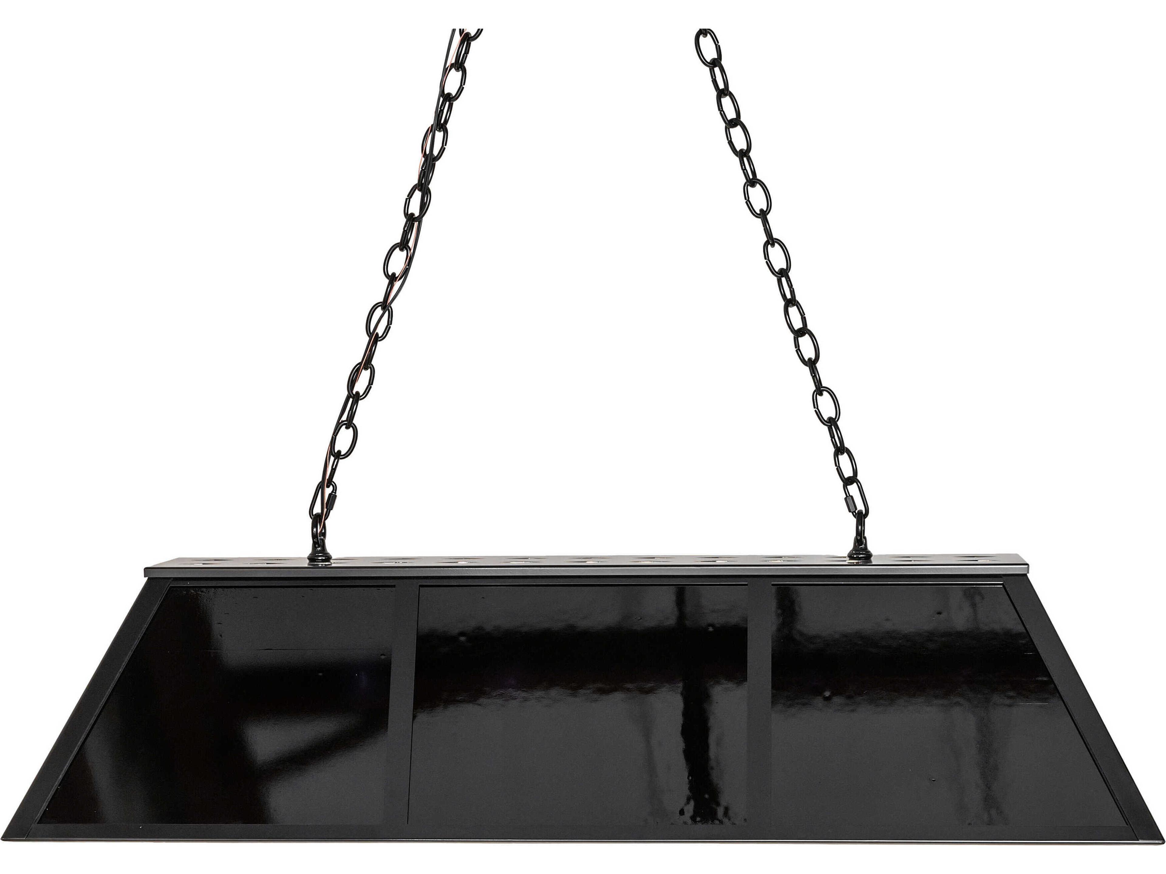 Meyda Laquer 6-Light Mirror Black Island Pendant