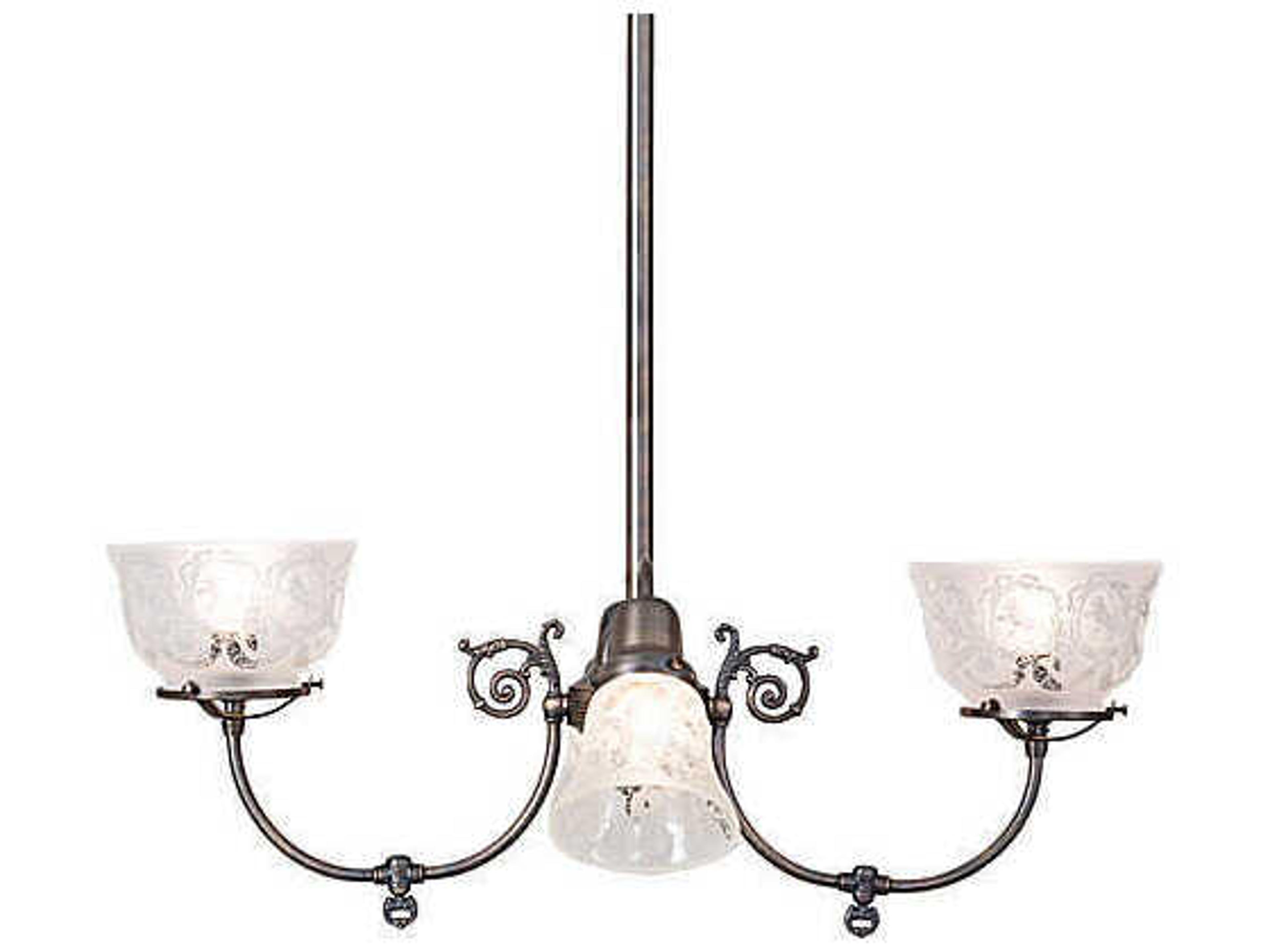 Meyda Revival Gas & Electric 4-Light Antique Brass Chandelier