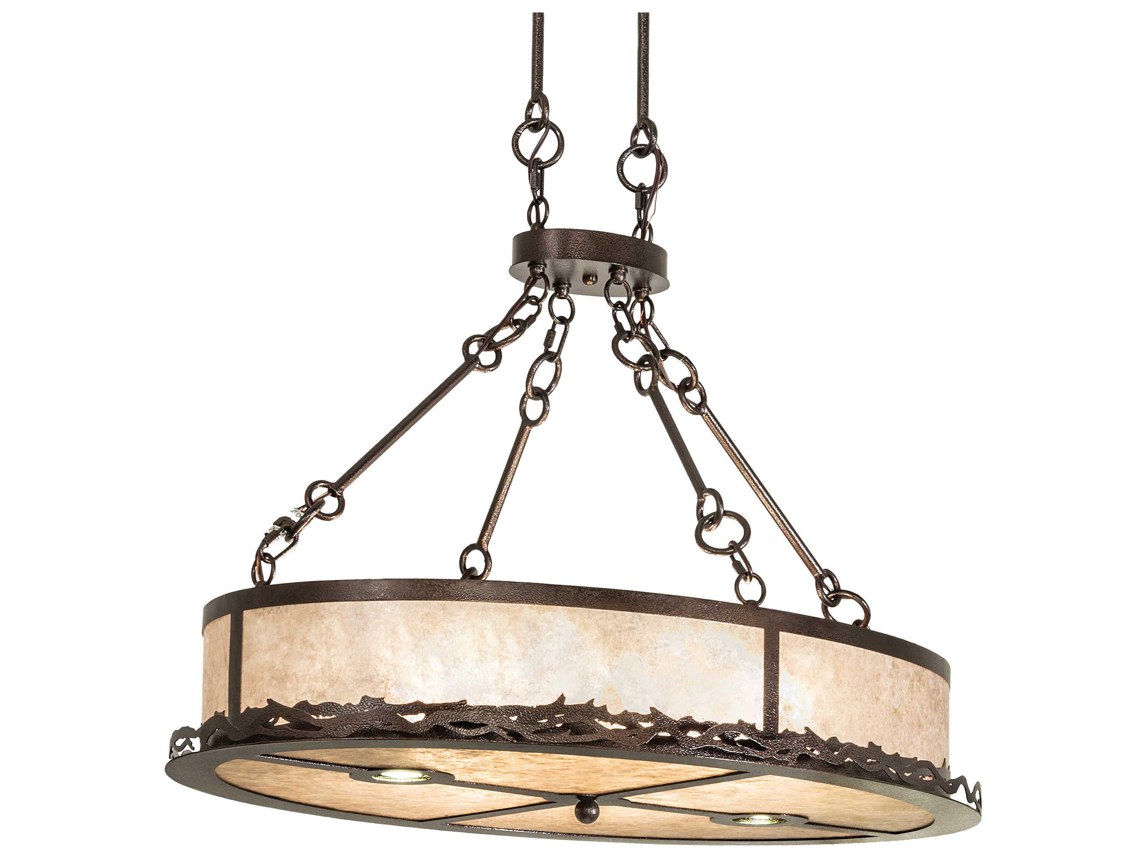 8-Light Copper Vein Traditional Pendant