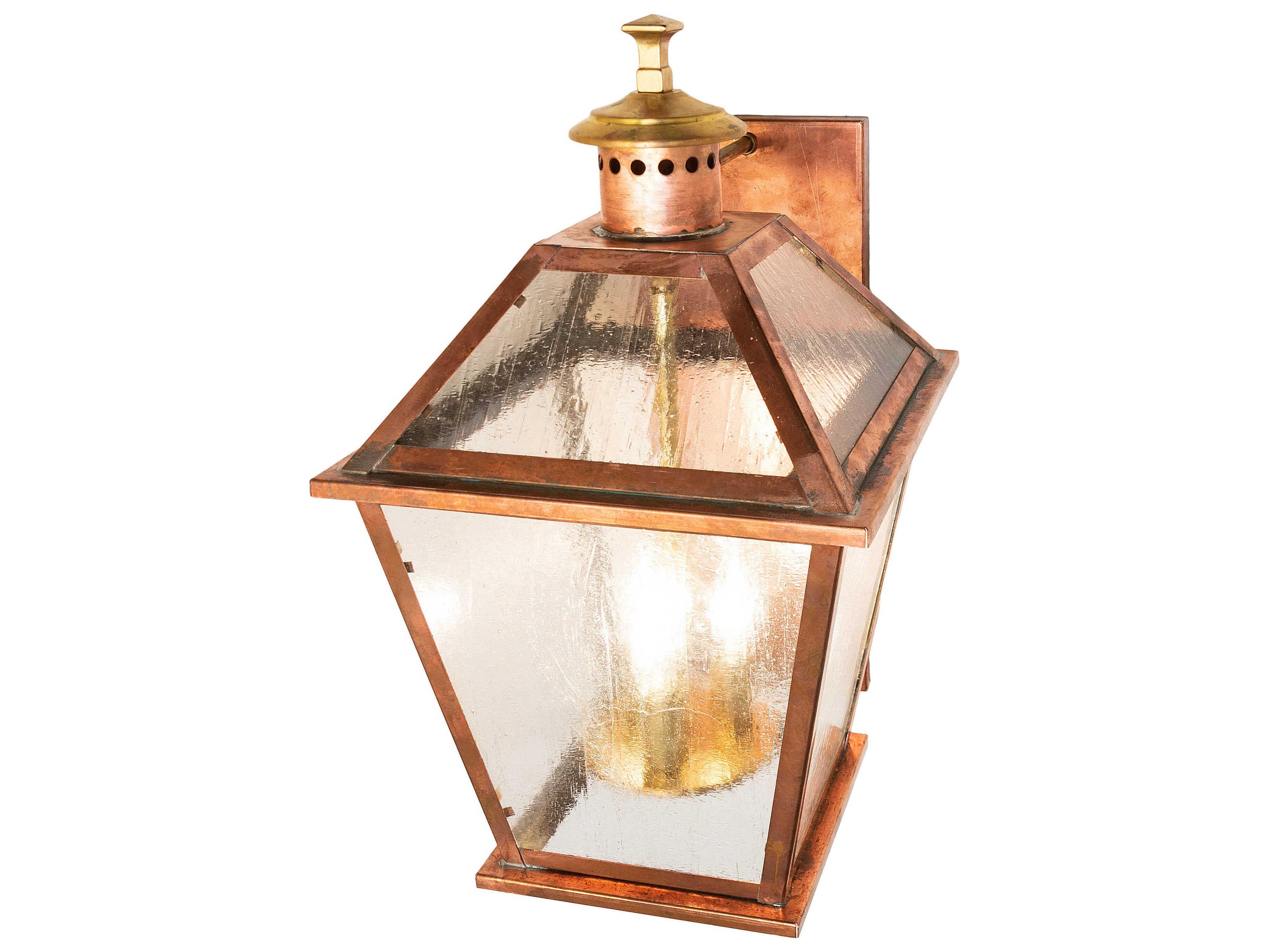 Meyda Corrina 3-Light Raw Copper Clear Gloss Outdoor Wall Light