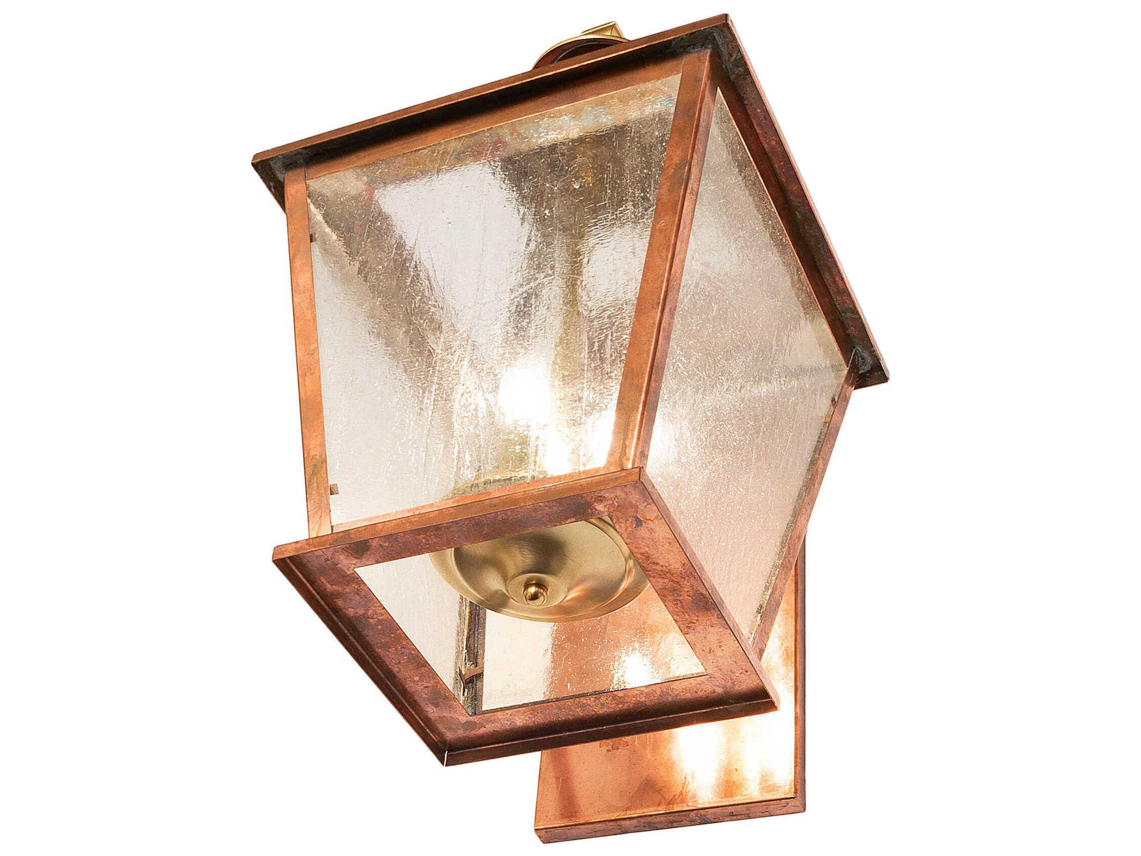 Meyda Corrina 3-Light Raw Copper Clear Gloss Outdoor Wall Light
