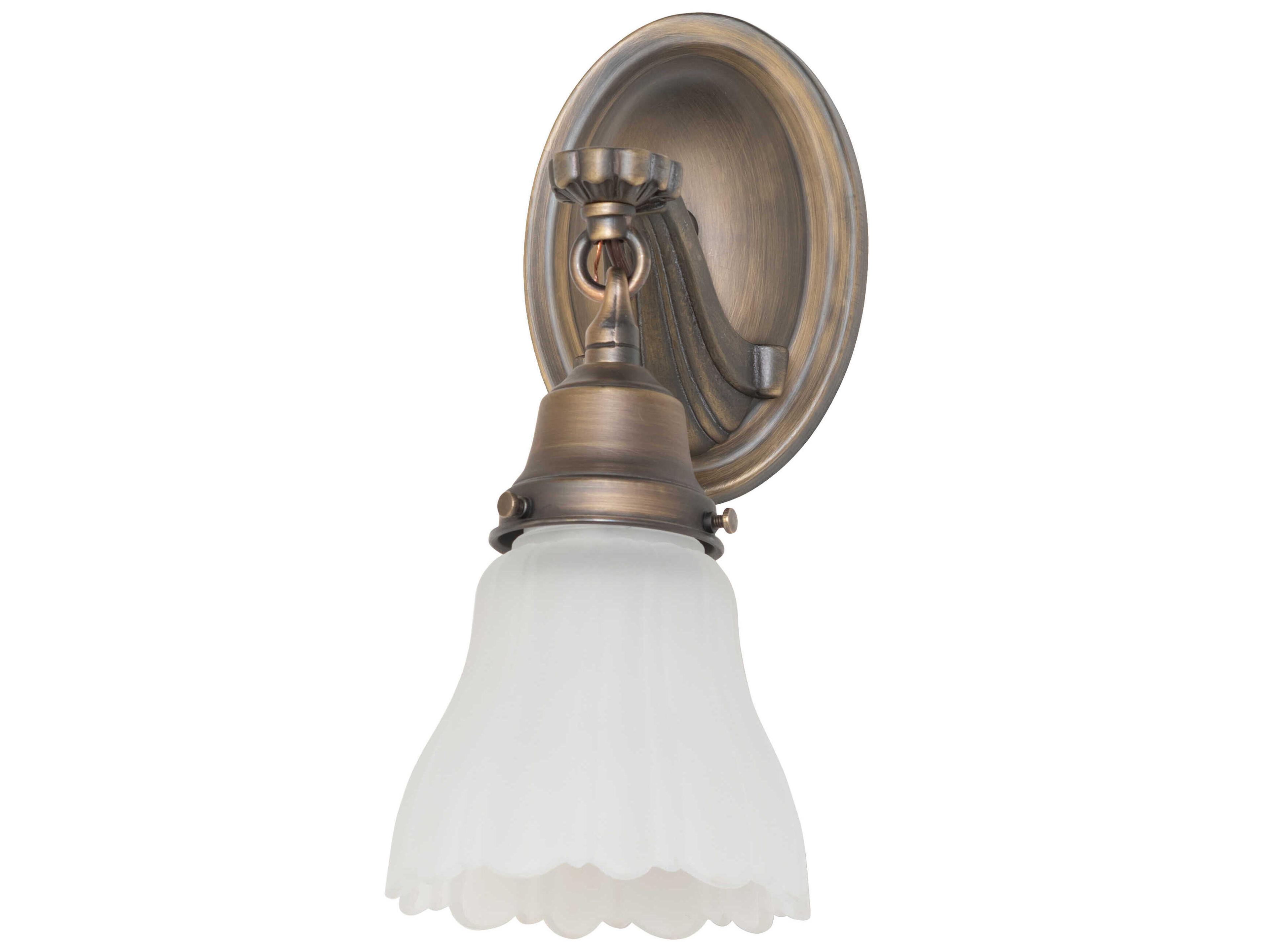 Meyda Hartford 1-Light Antique Brass Traditional Wall Sconce