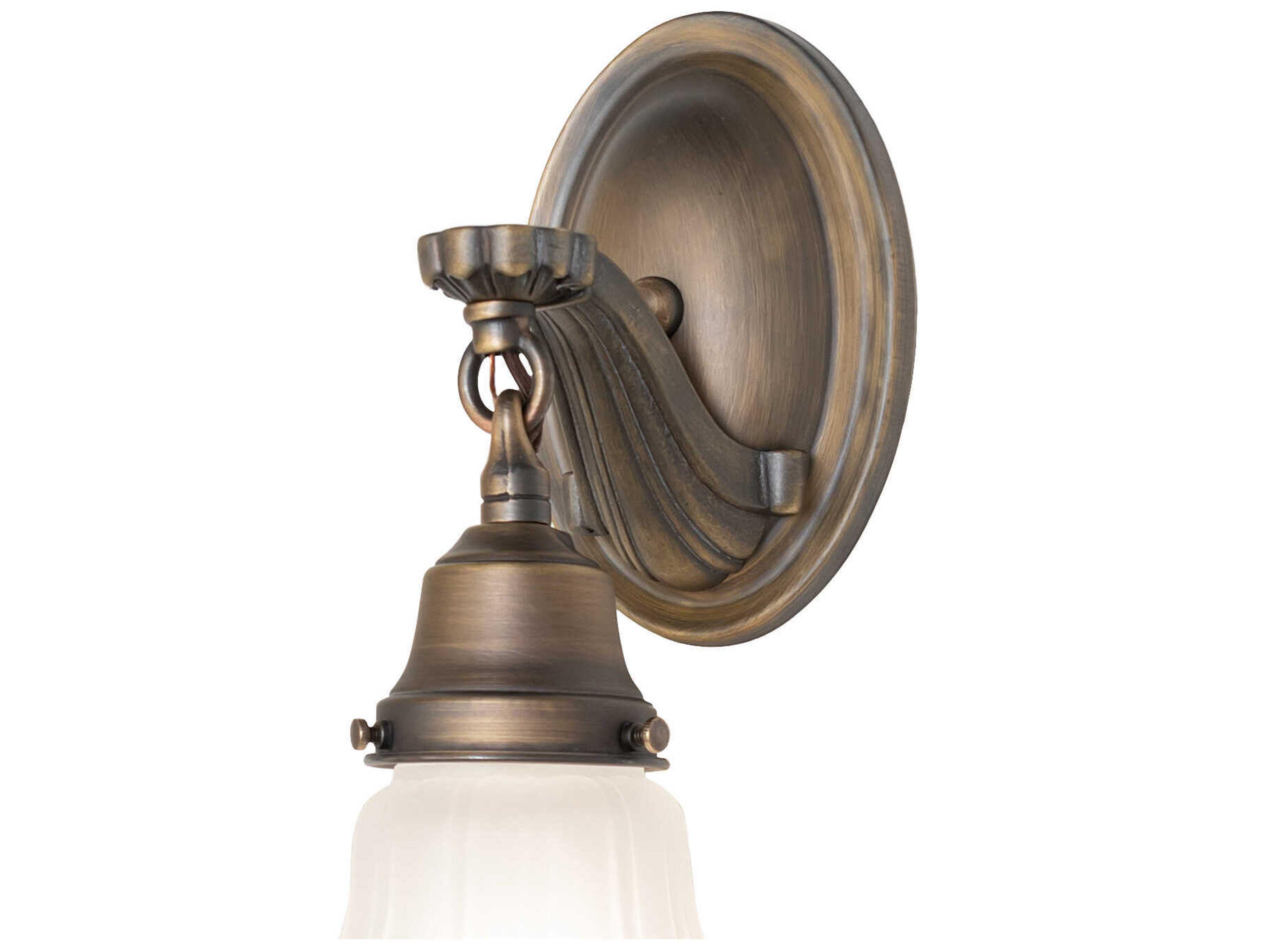 Meyda Hartford 1-Light Antique Brass Traditional Wall Sconce