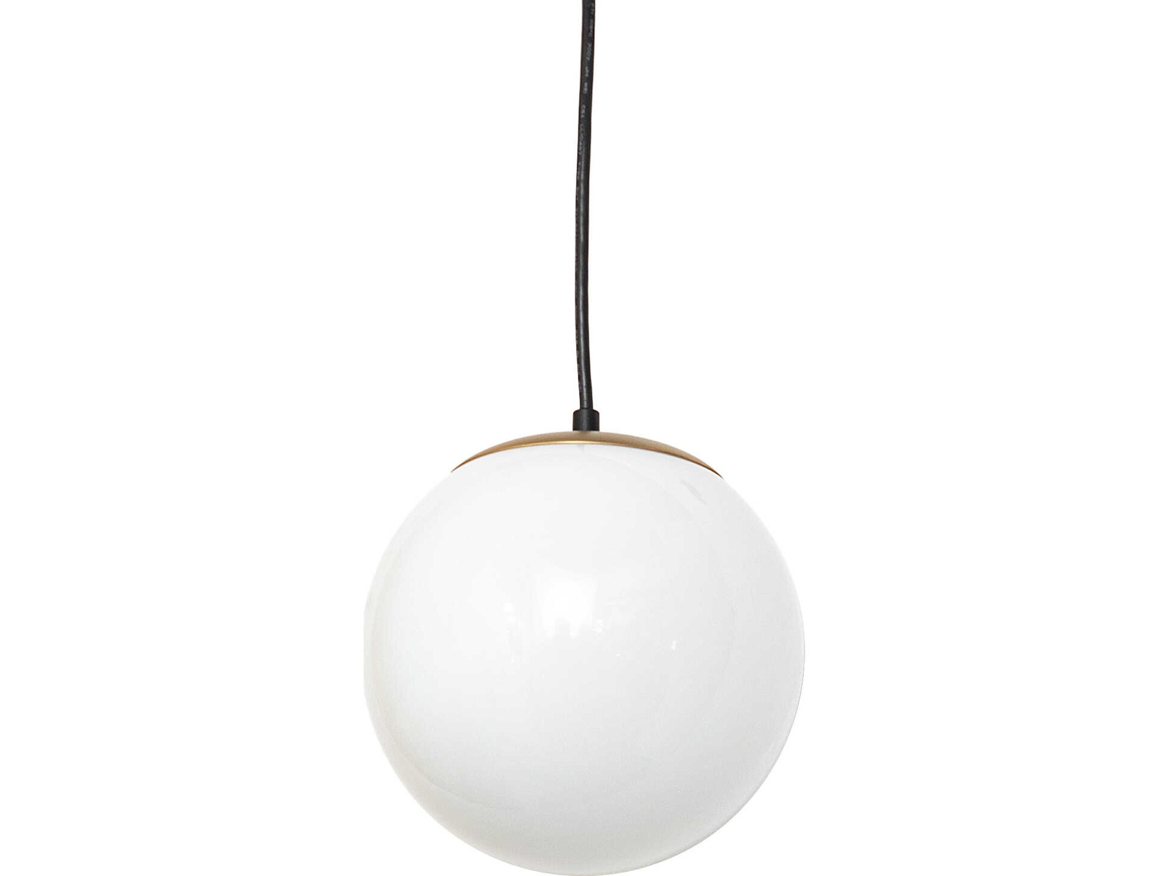 Meyda Bola 1-Light White Opal Glass Mini Pendant