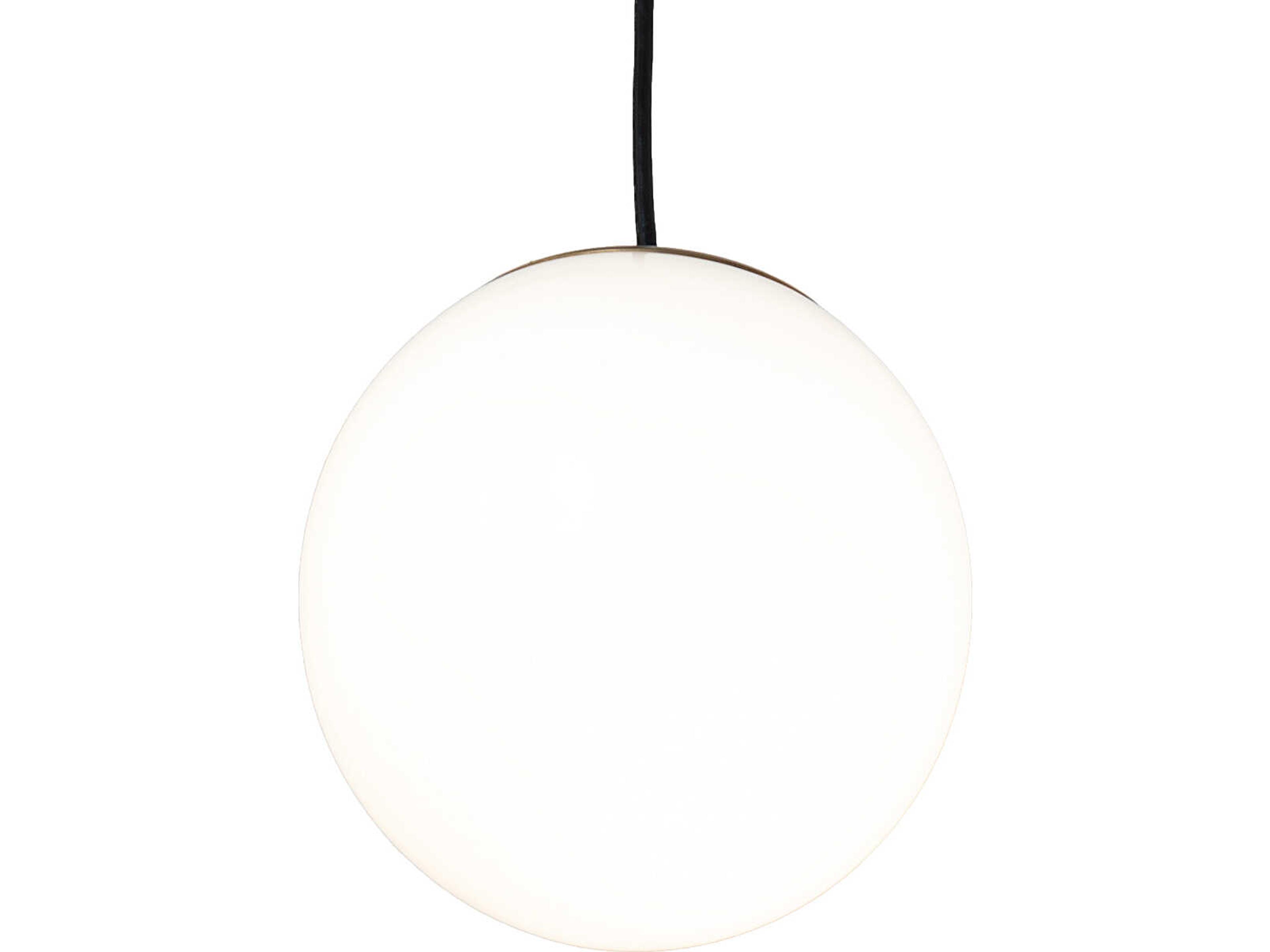 Meyda Bola 1-Light White Opal Glass Mini Pendant