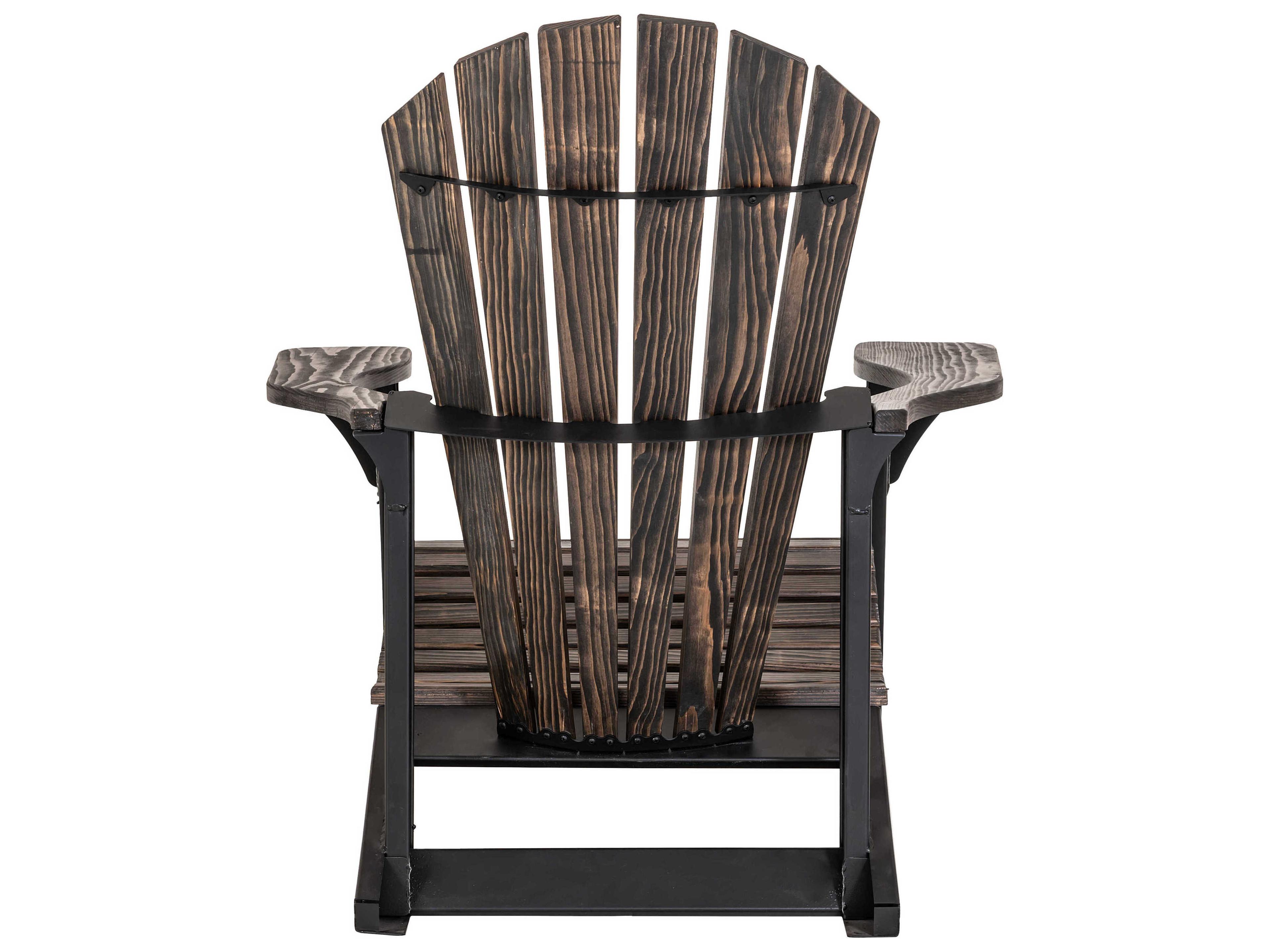 Meyda Ebony Stain Solar Black Adirondack Chair