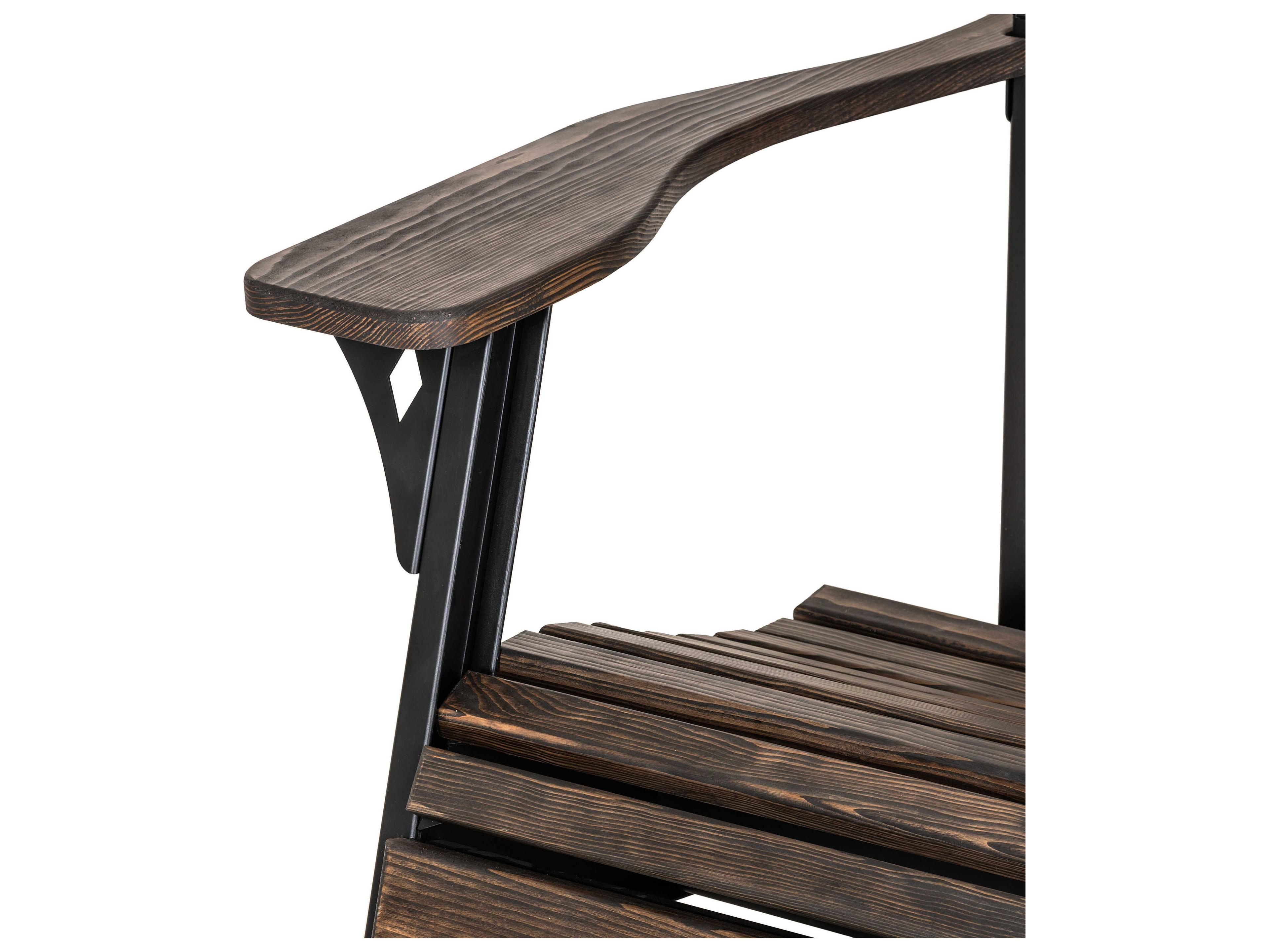 Meyda Ebony Stain Solar Black Adirondack Chair
