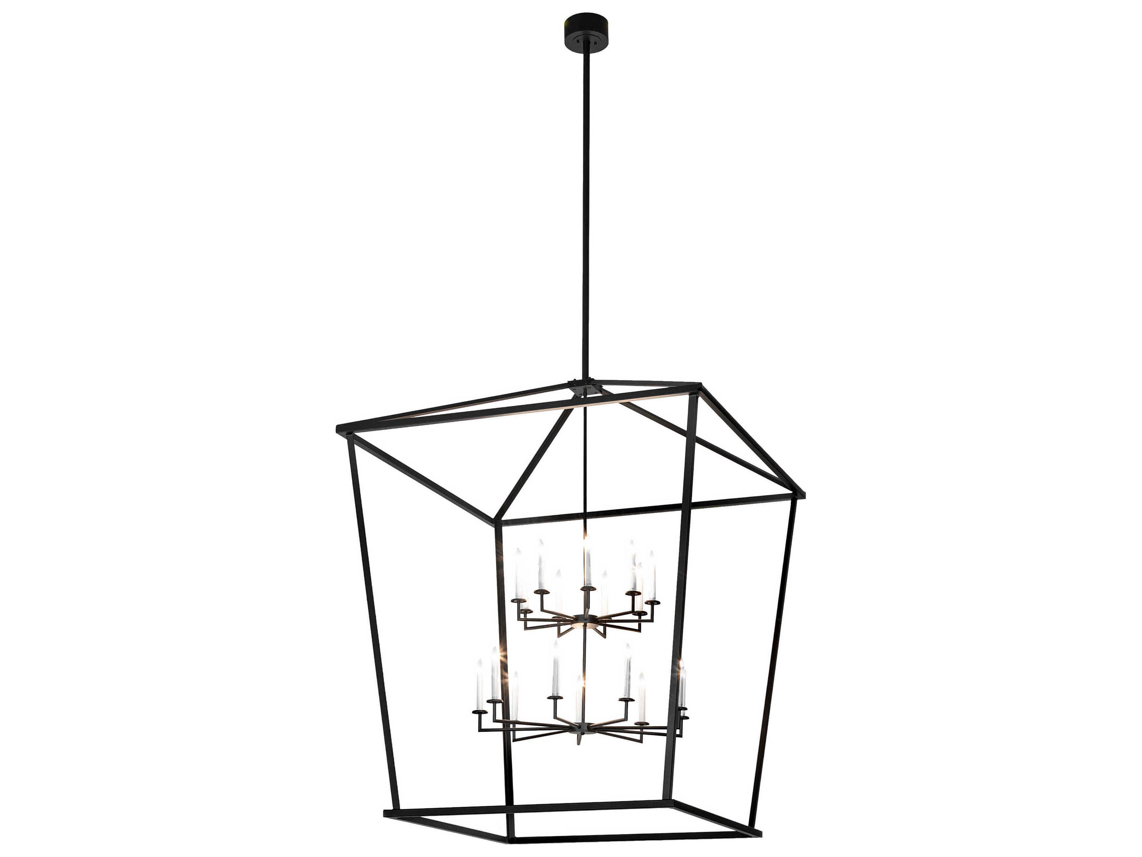 Kitzi 18-Light Flat Black Chandelier