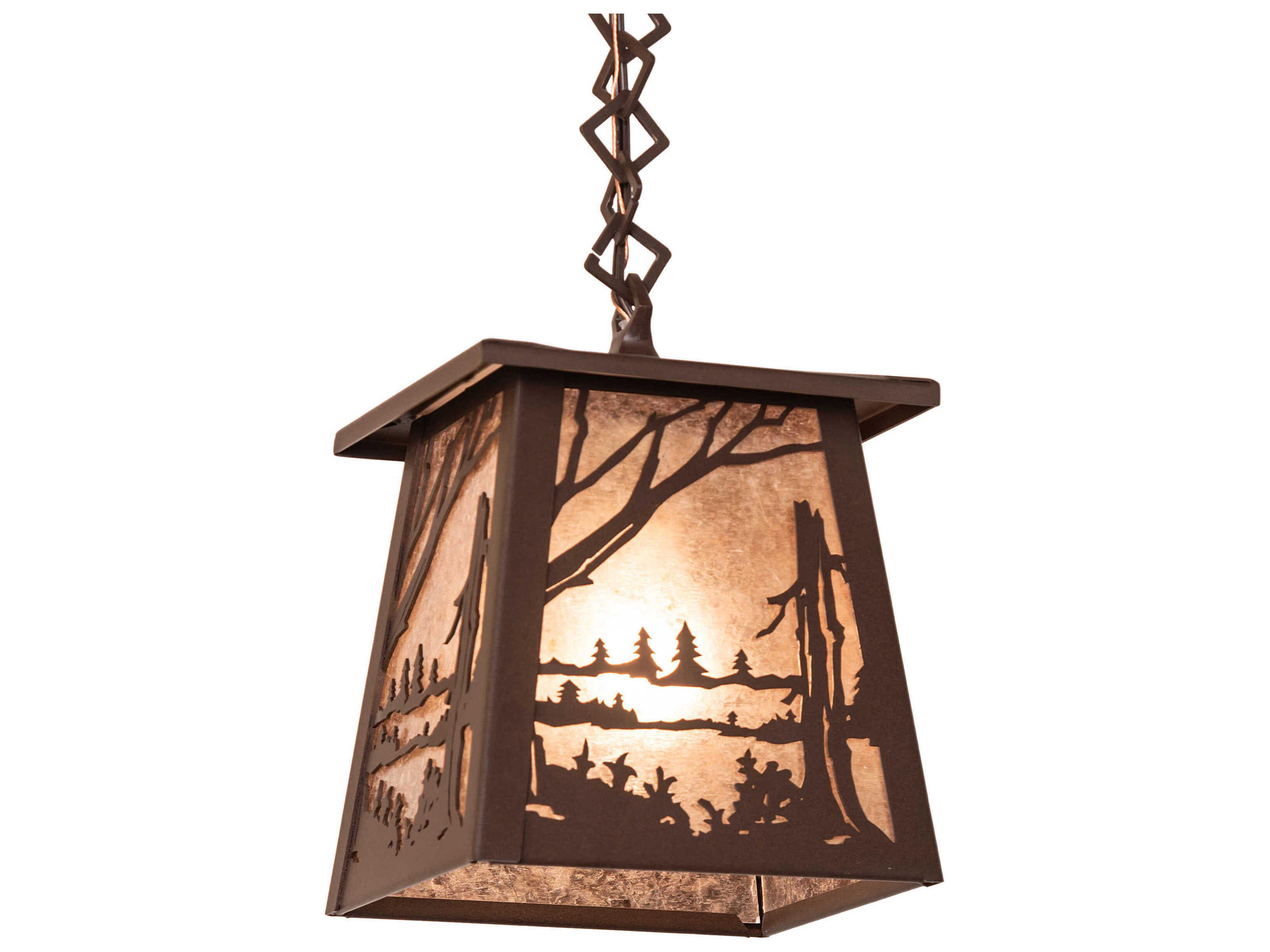 Meyda Quiet Pond 1-Light Cafe Noir Mini Pendant