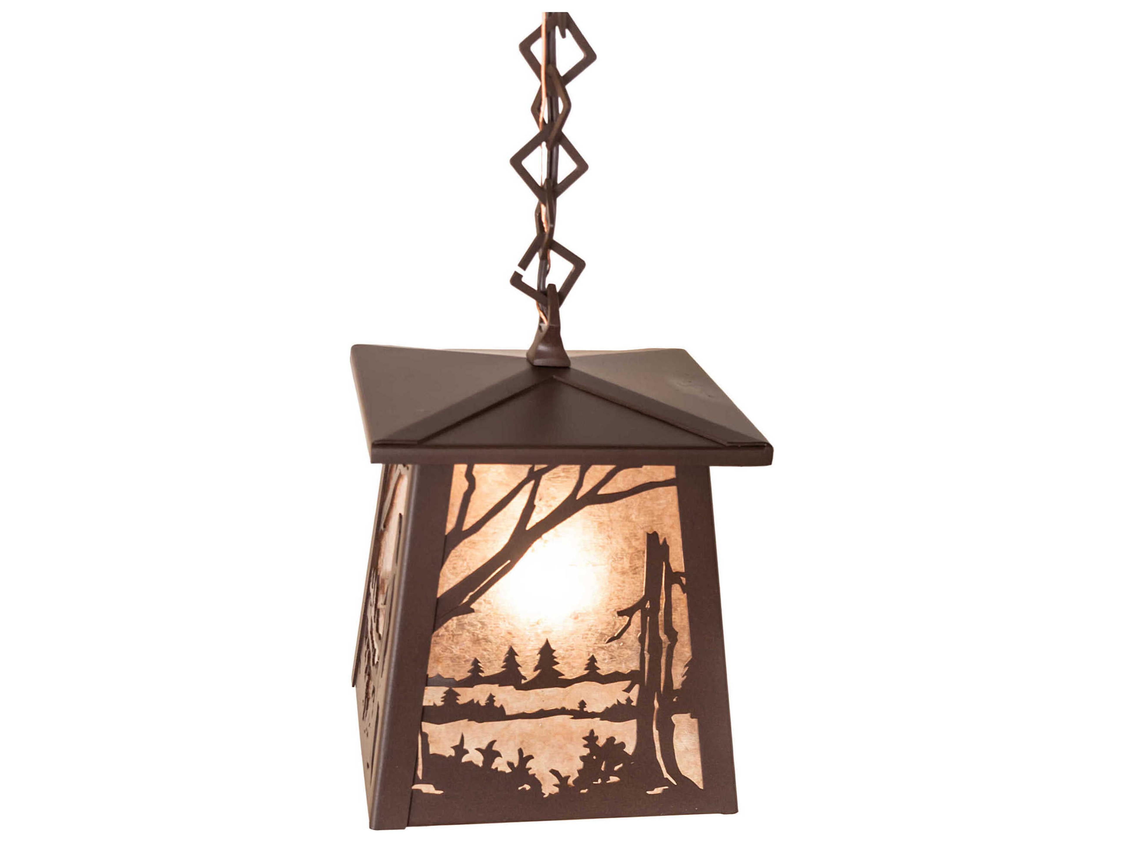 Meyda Quiet Pond 1-Light Cafe Noir Mini Pendant