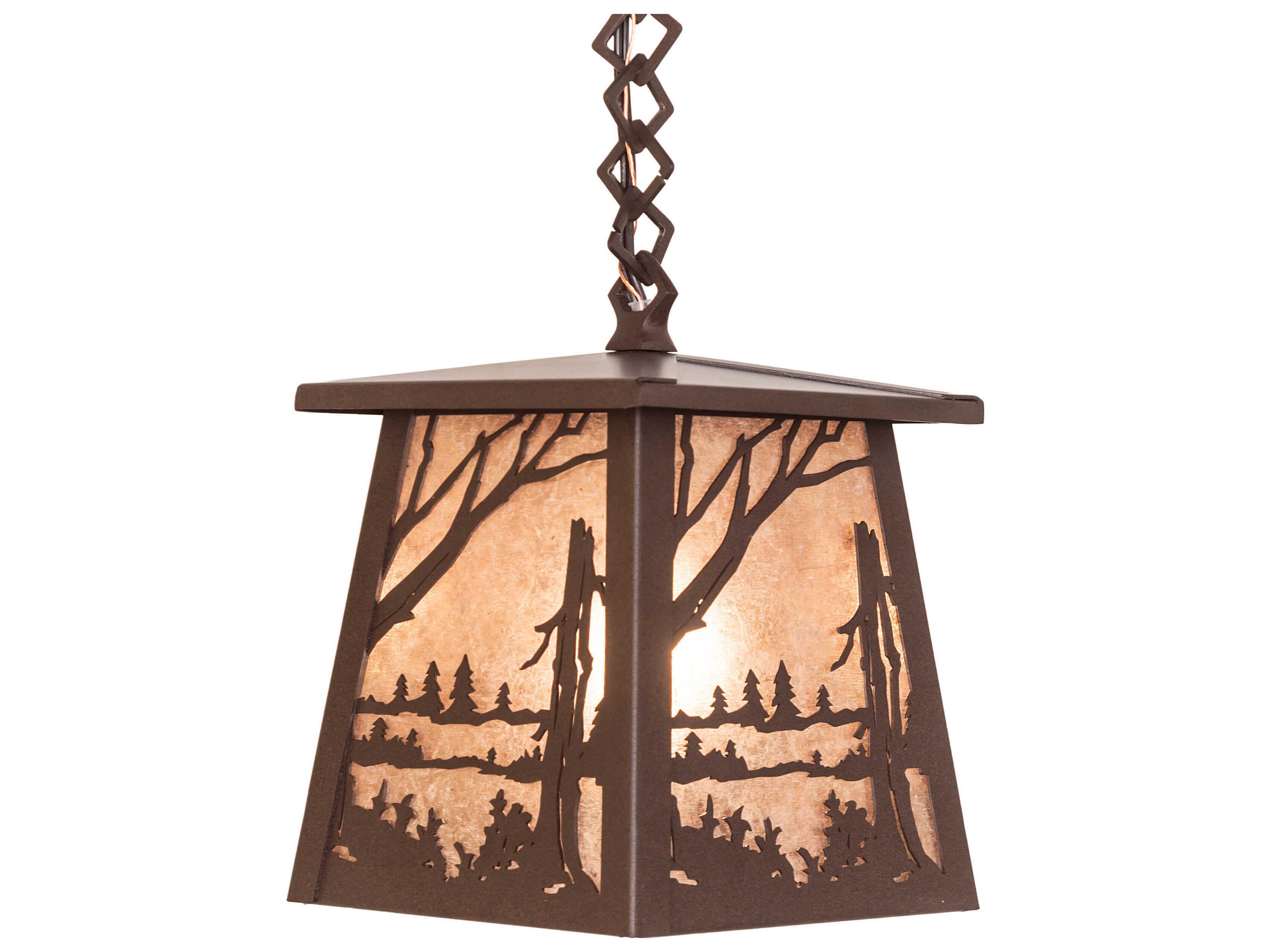 Meyda Quiet Pond 1-Light Cafe Noir Mini Pendant