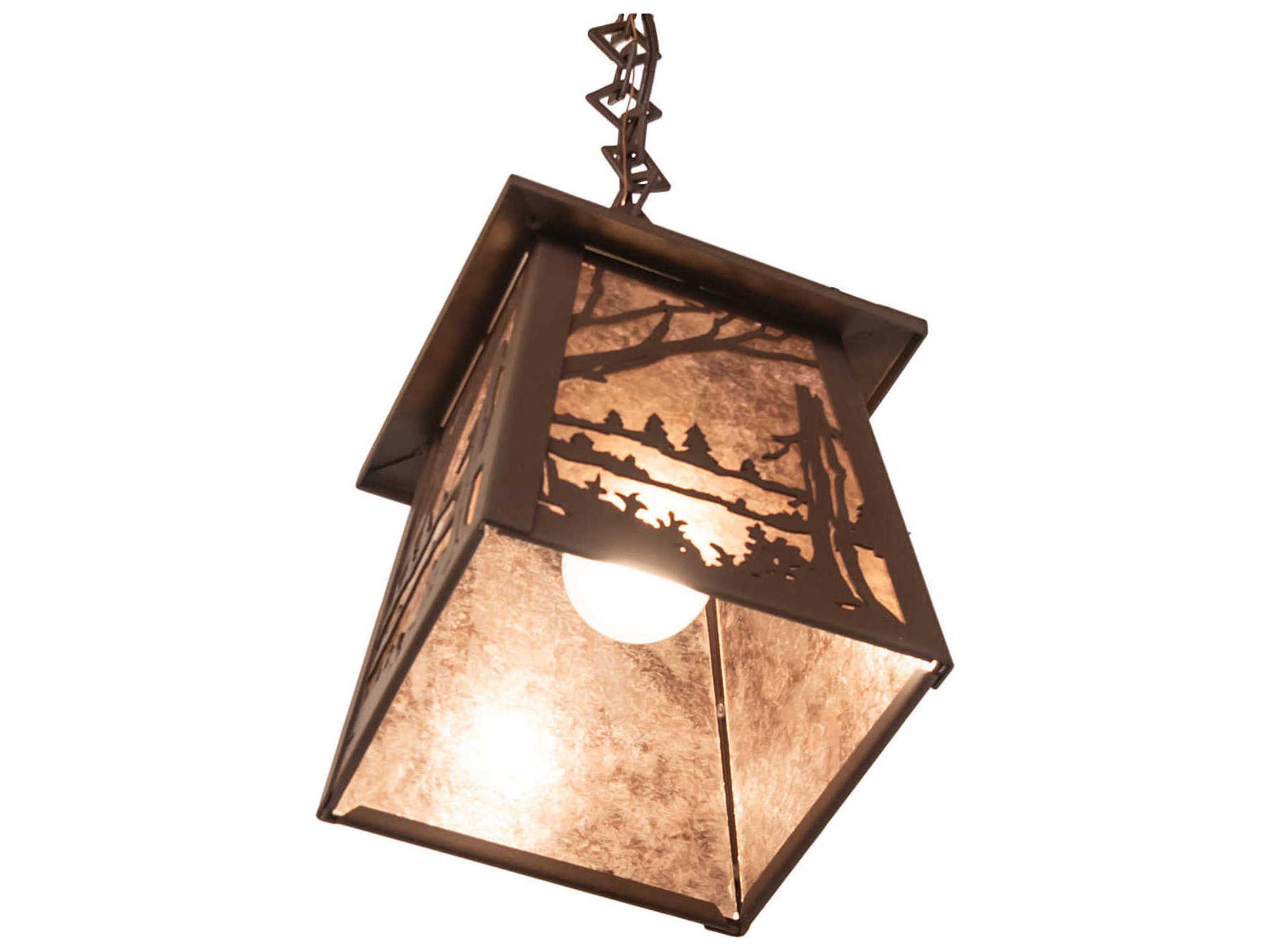 Meyda Quiet Pond 1-Light Cafe Noir Mini Pendant