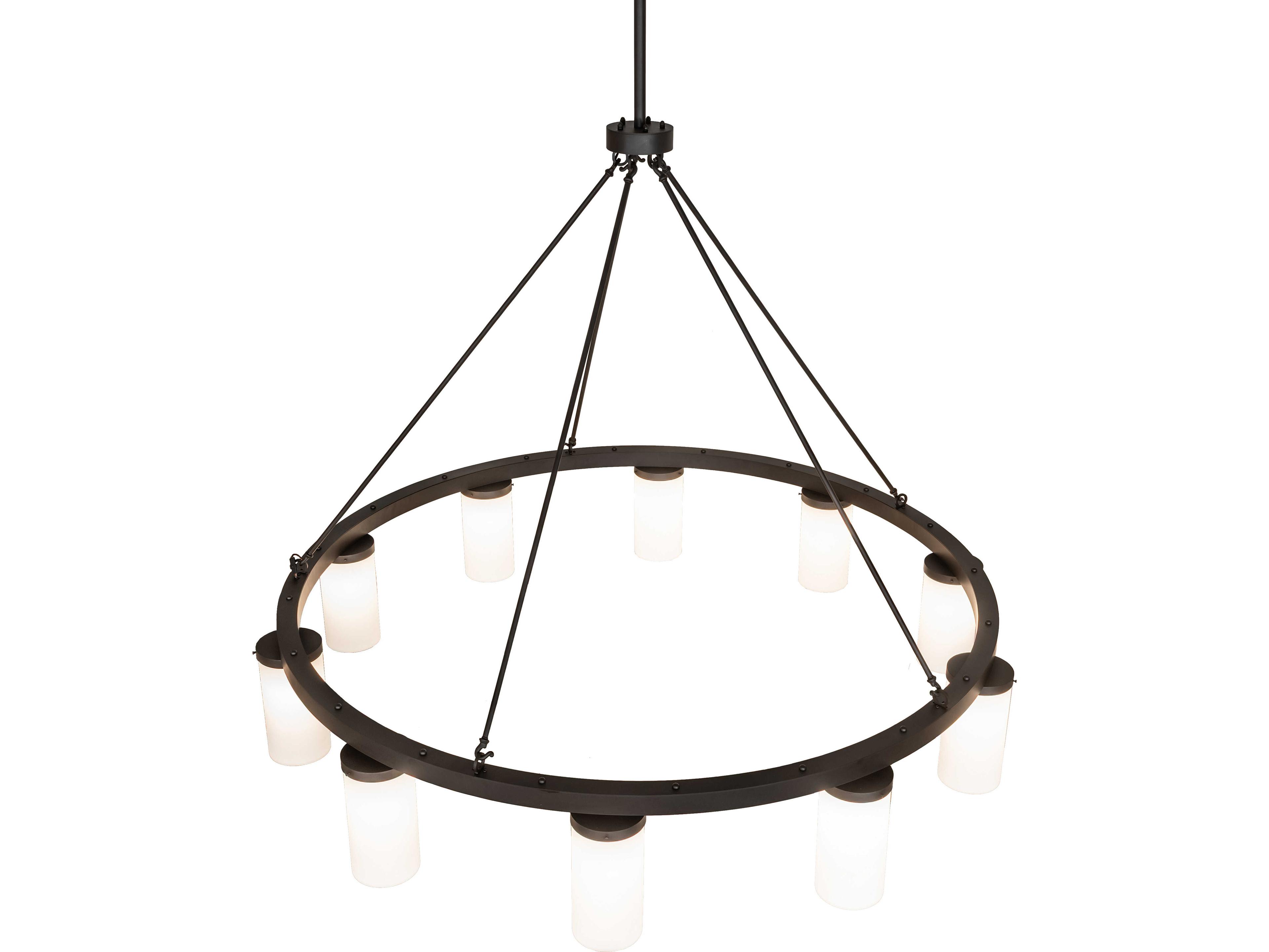 Meyda Loxley 10-Light Statuario Idalight Bronze Cylinder Chandelier