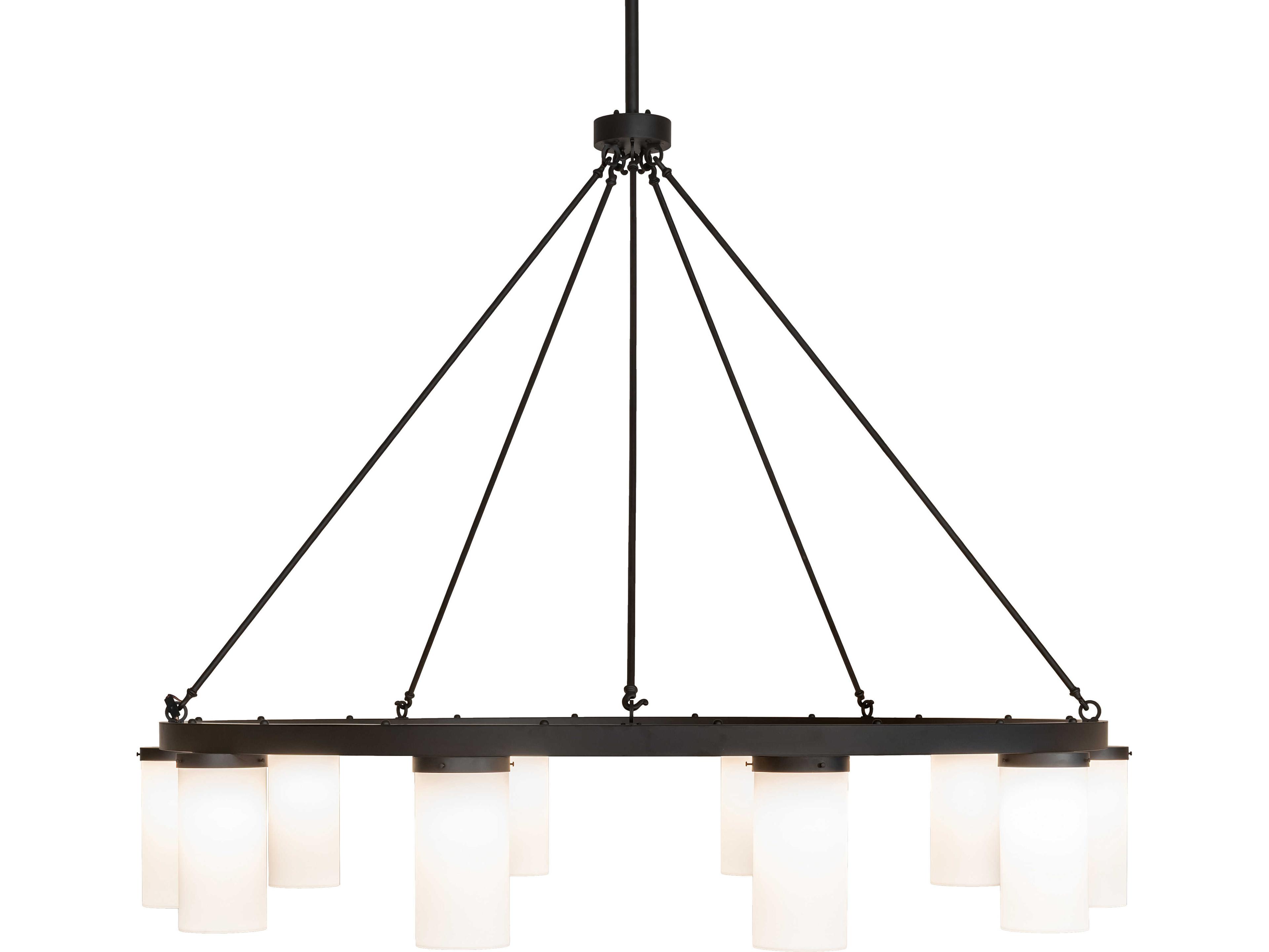 Meyda Loxley 10-Light Statuario Idalight Bronze Cylinder Chandelier