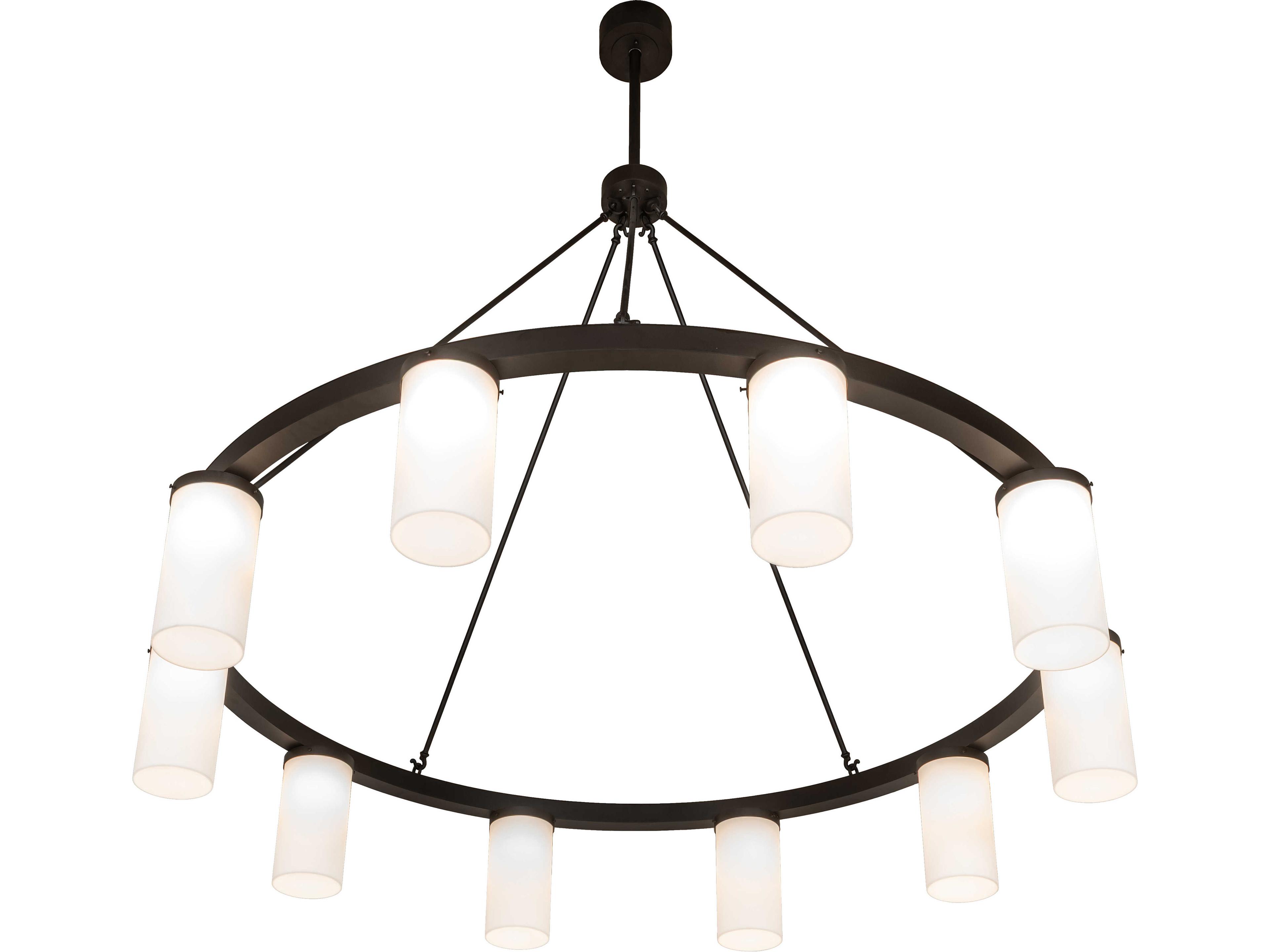 Meyda Loxley 10-Light Statuario Idalight Bronze Cylinder Chandelier