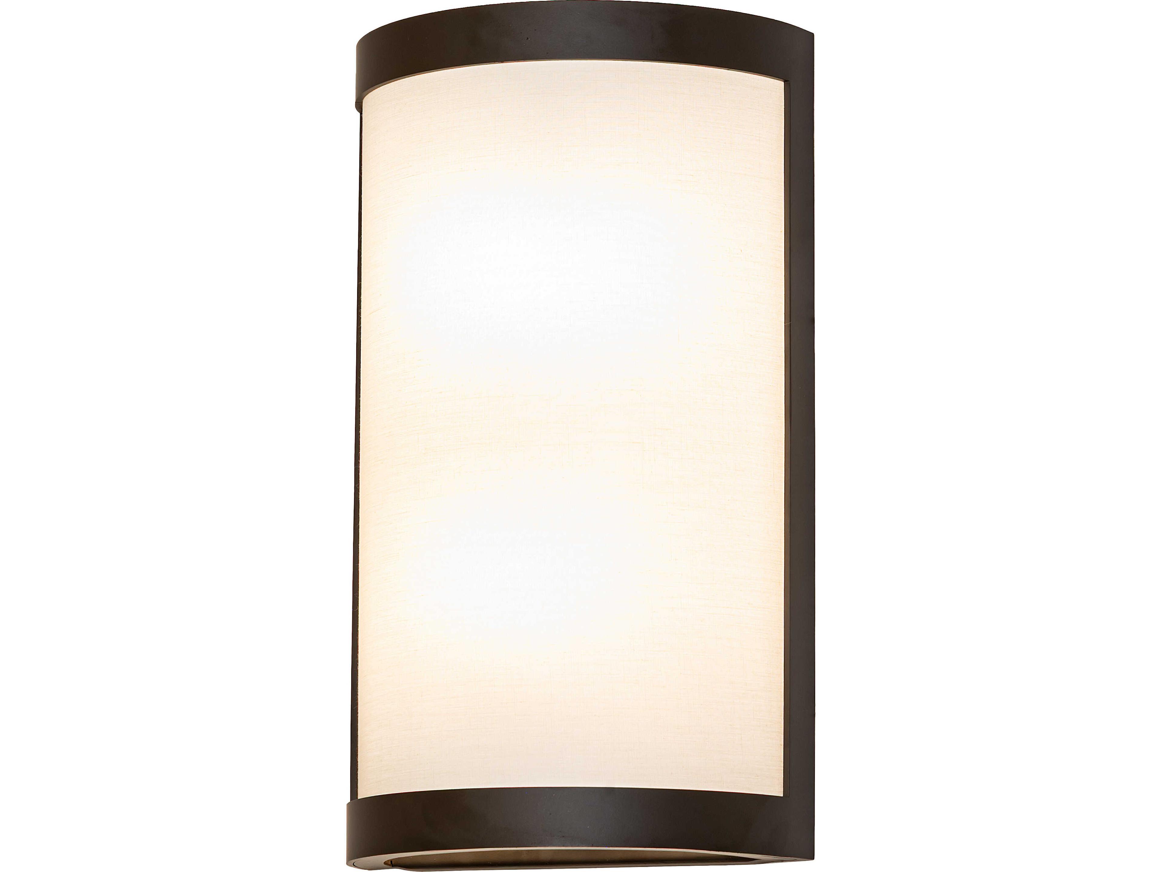 Cilindro 2-Light Natural Hardbacked Textrene Bronze Wall Sconce