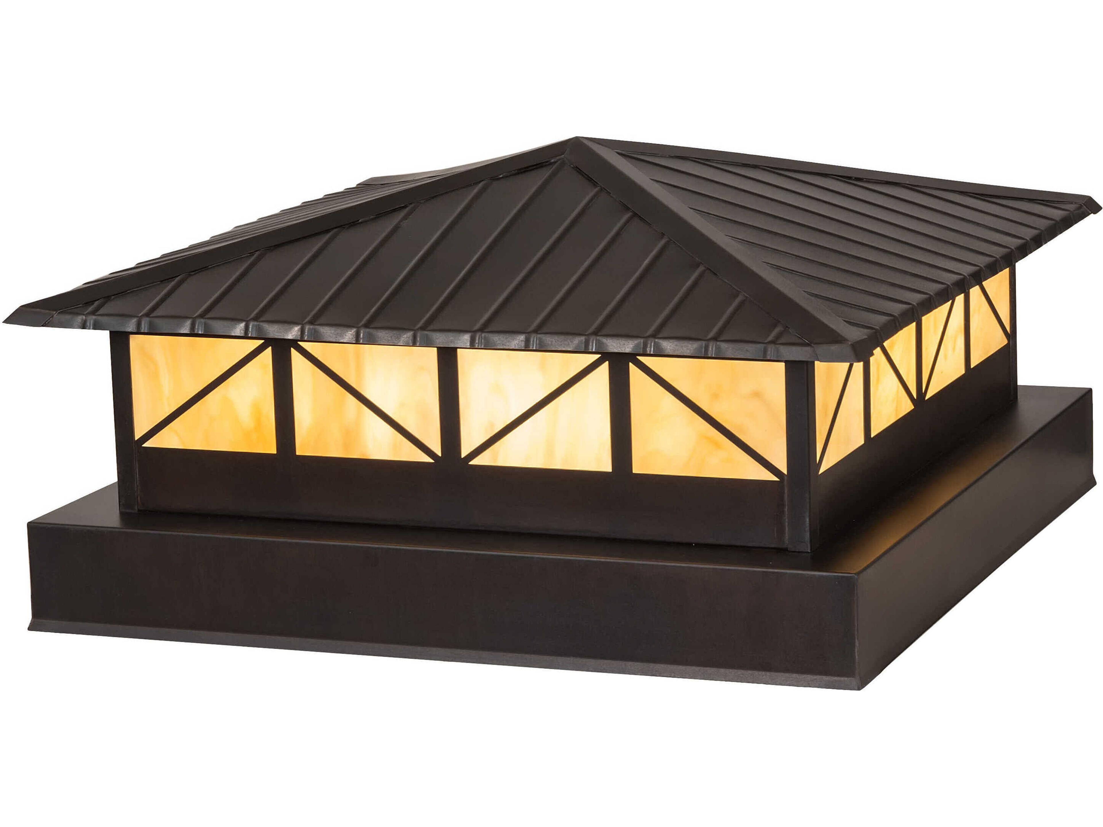 Durrant Craftsman Brown Outdoor Pier Mount