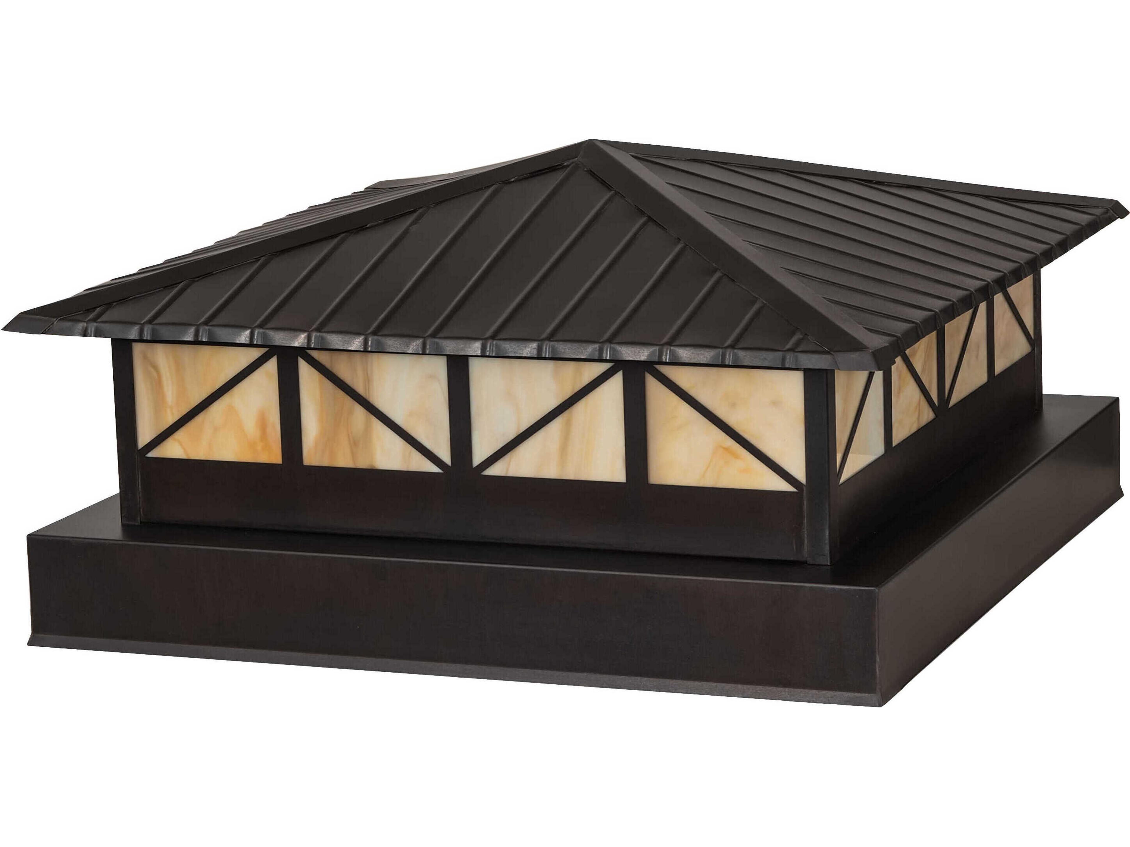 Meyda Durrant Craftsman Brown Outdoor Pier Mount