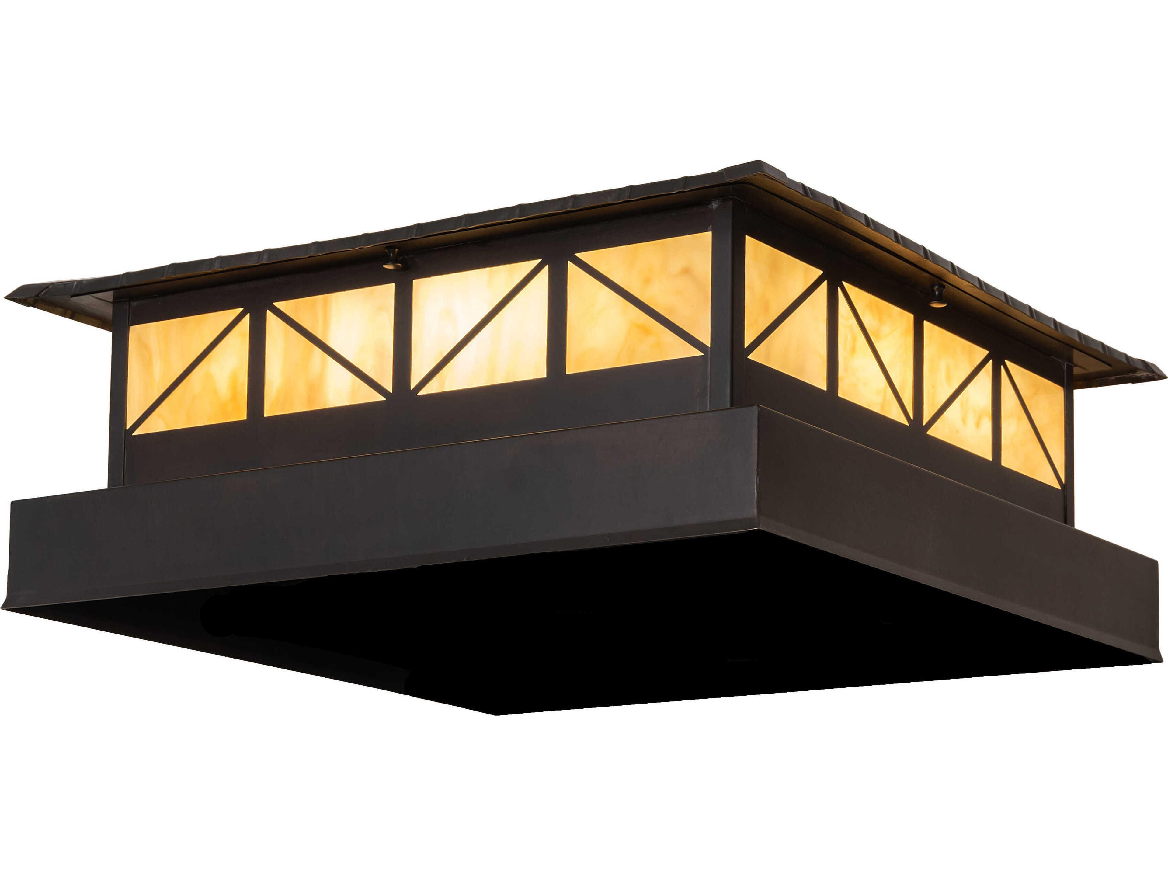 Meyda Durrant Craftsman Brown Outdoor Pier Mount