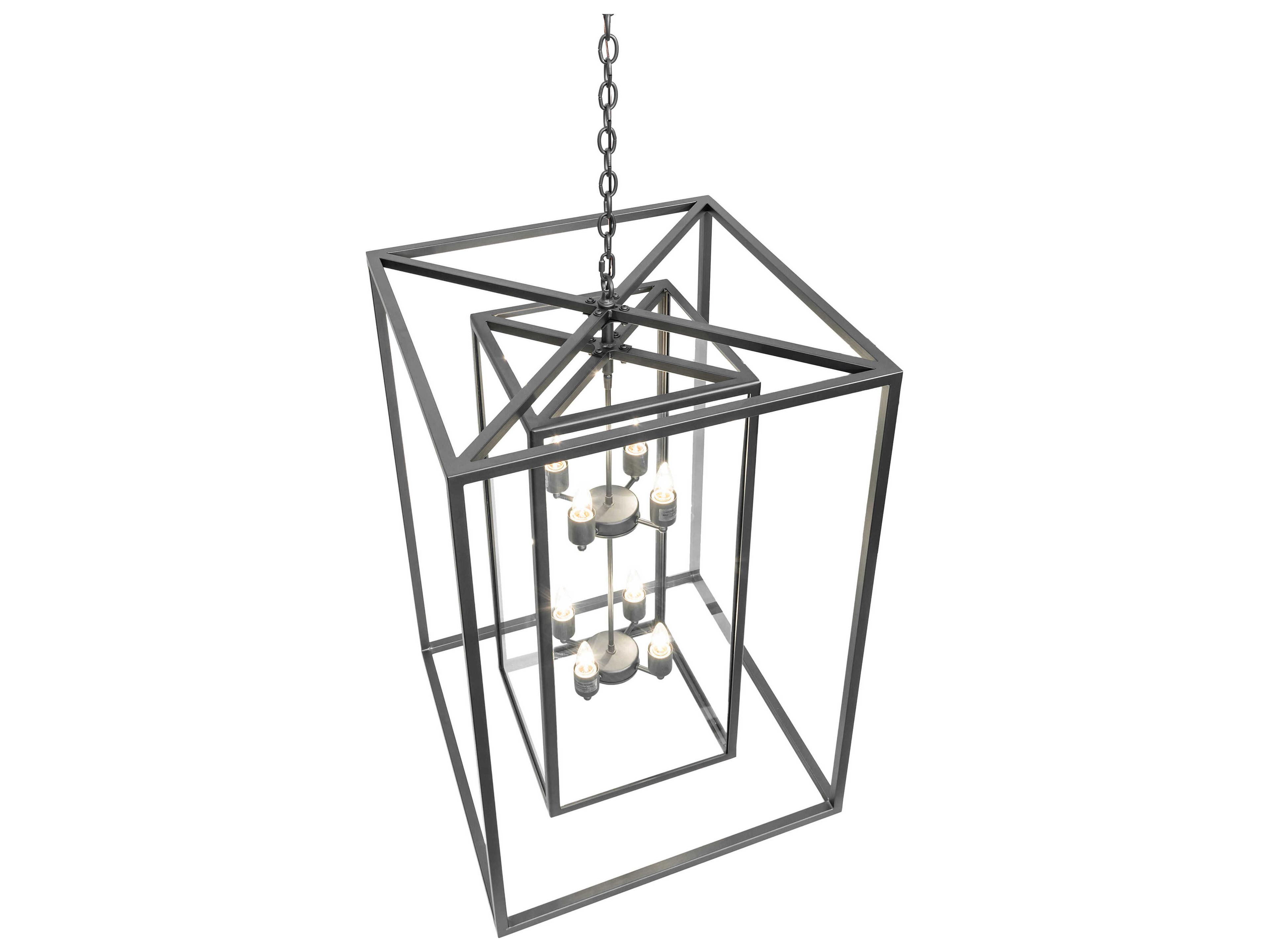 Meyda Kitzi Box 8-Light Wrought Iron Pendant