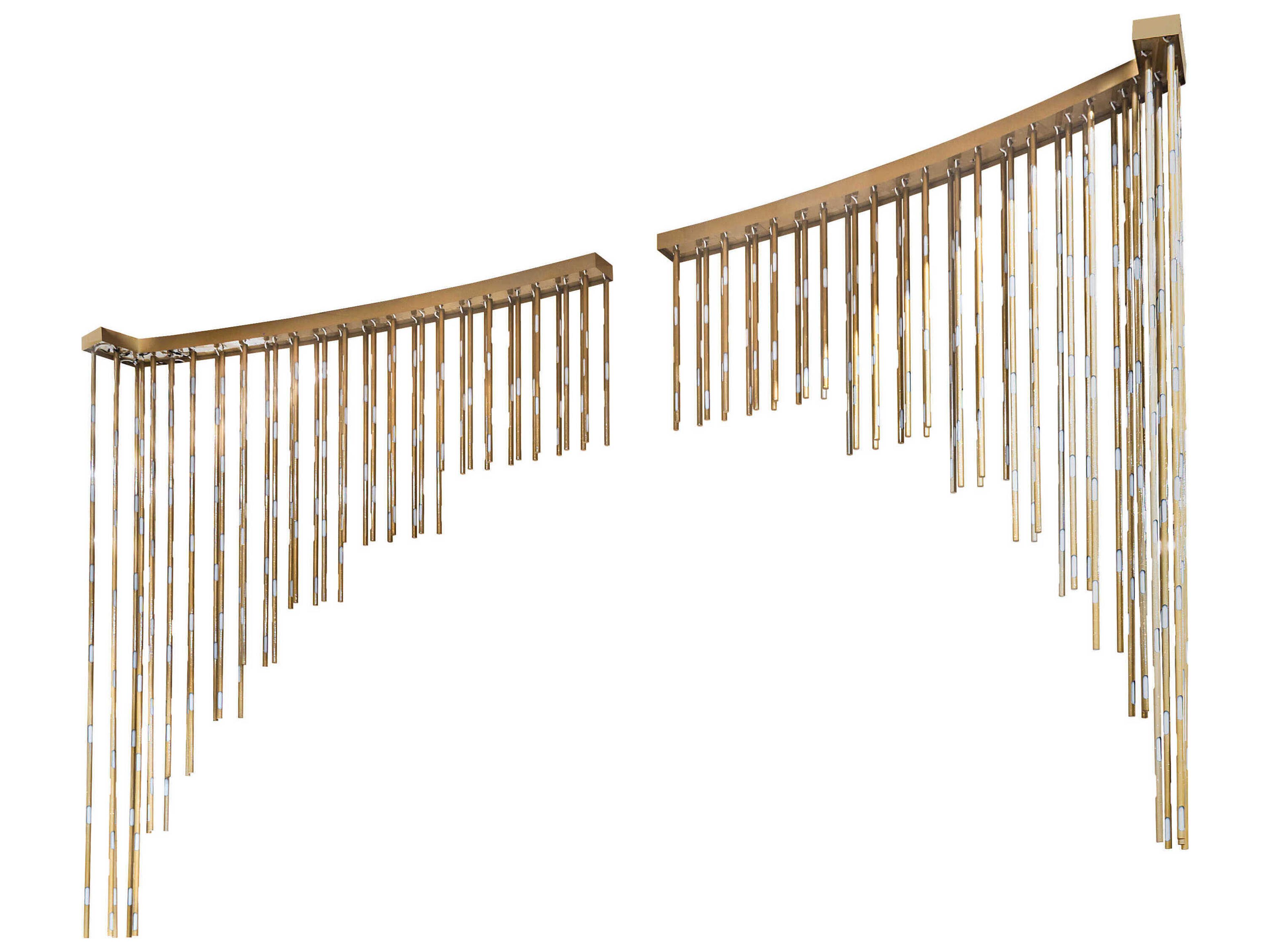 Meyda Barra de Luzis Starburst Brass Island Pendant