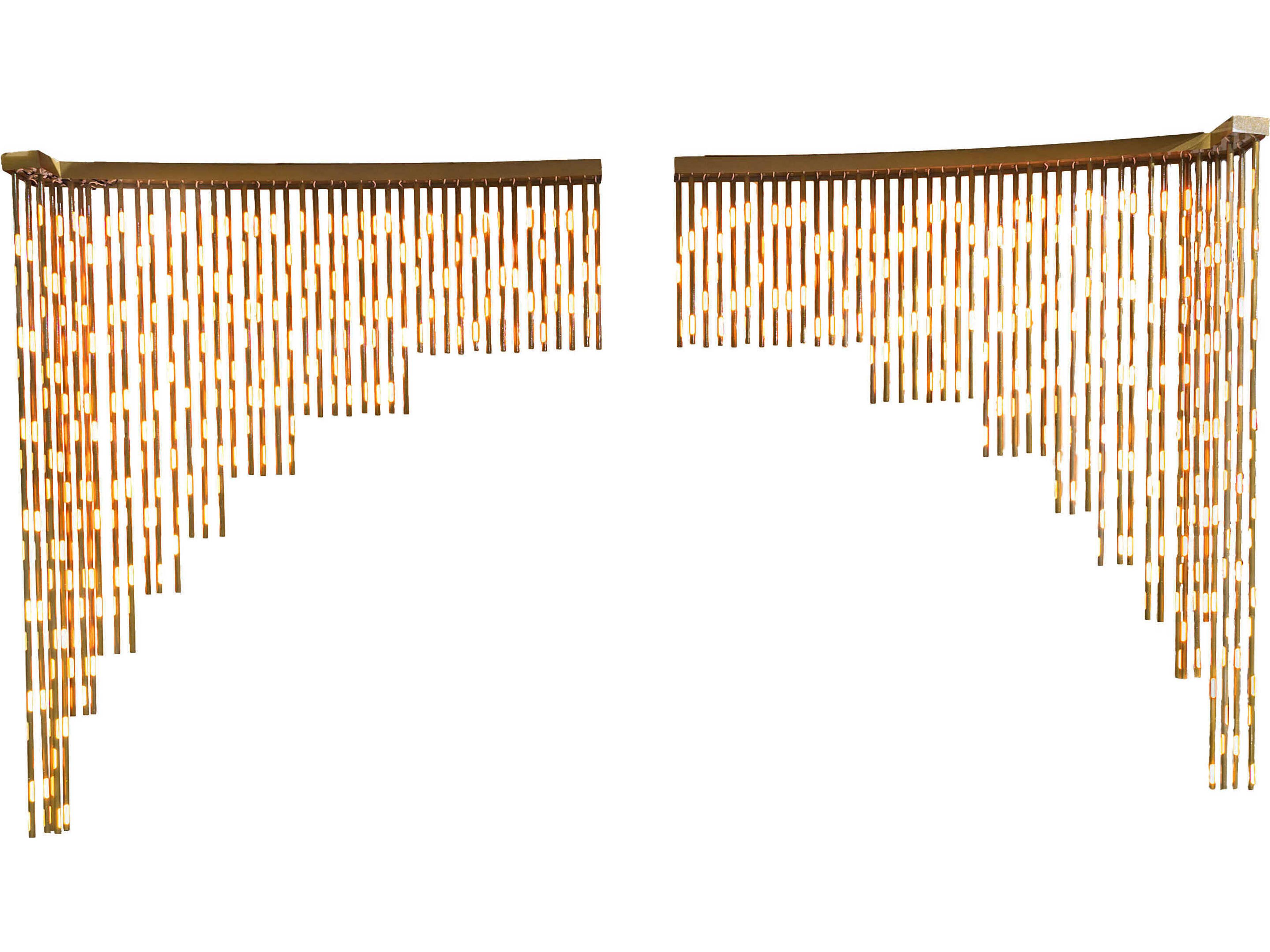 Meyda Barra de Luzis Starburst Brass Island Pendant