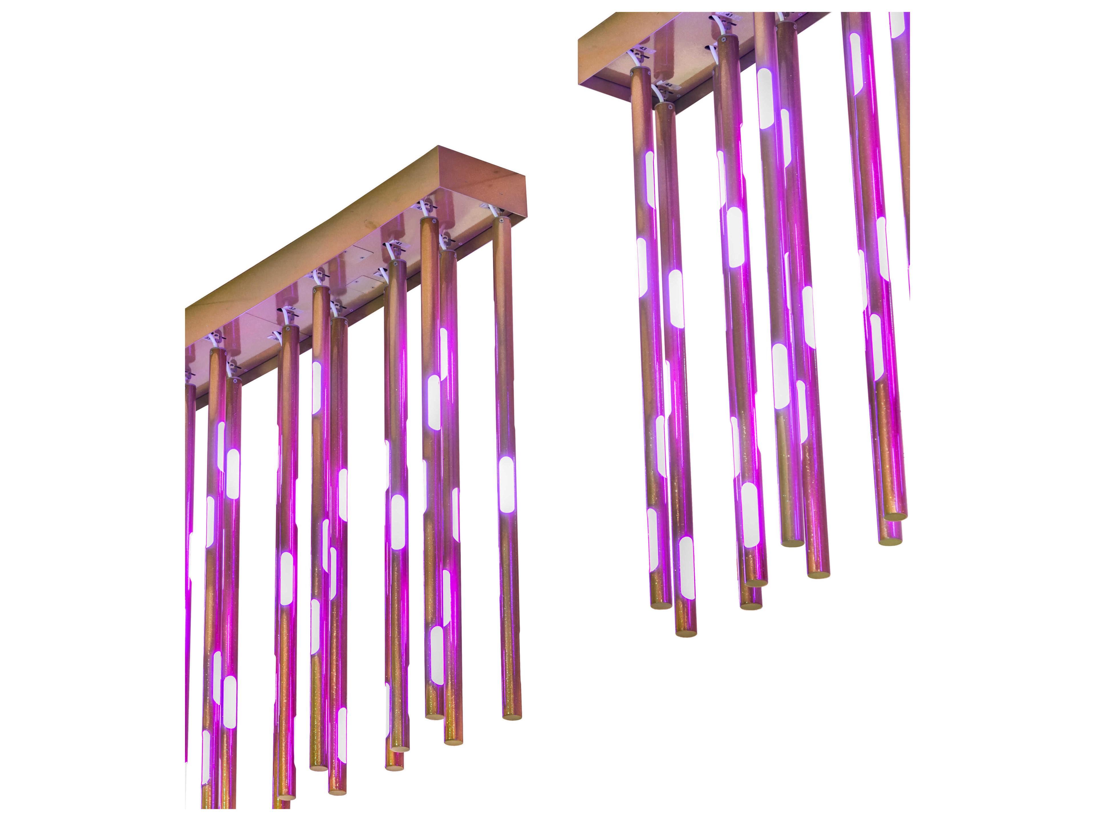 Meyda Barra de Luzis Starburst Brass Island Pendant