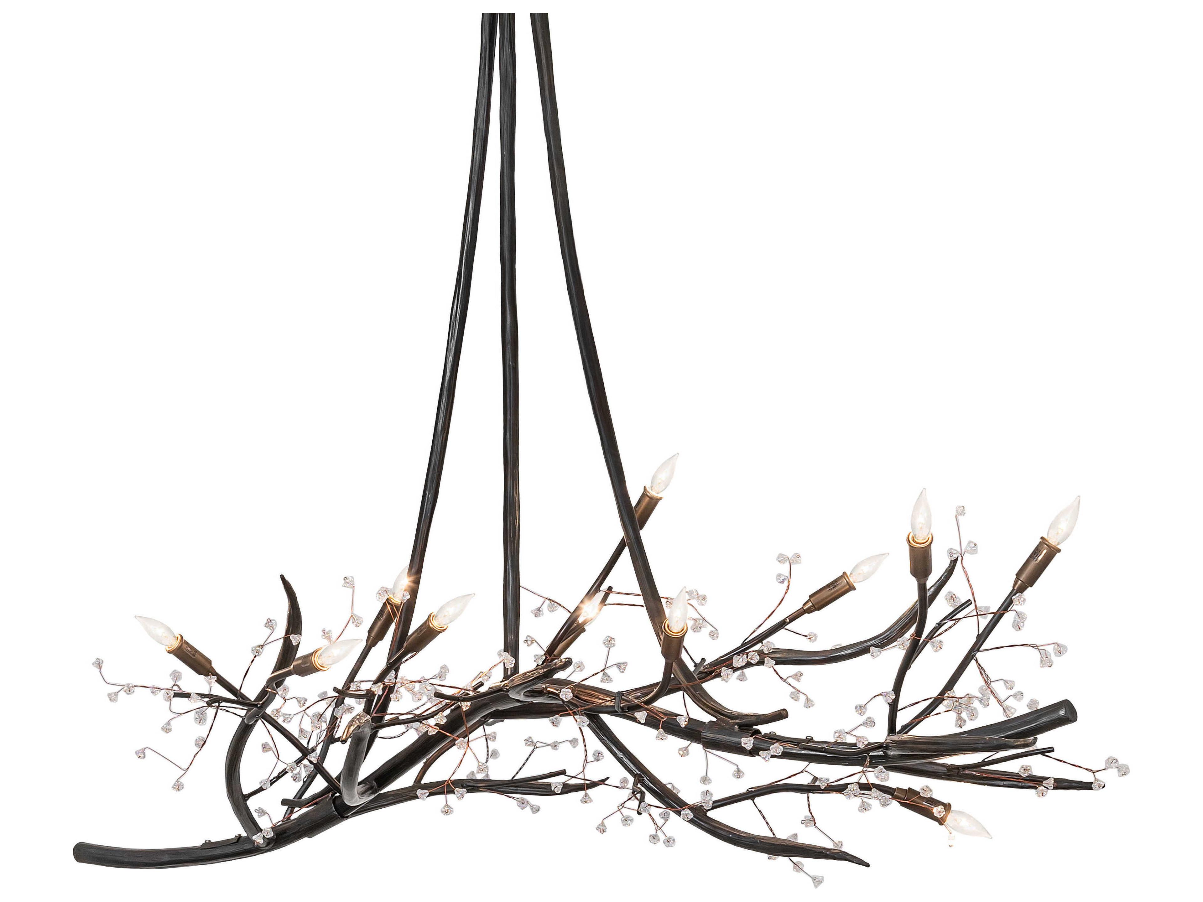 Winter Solstice 11-Light Dark Burnished Antique Copper Island Pendant