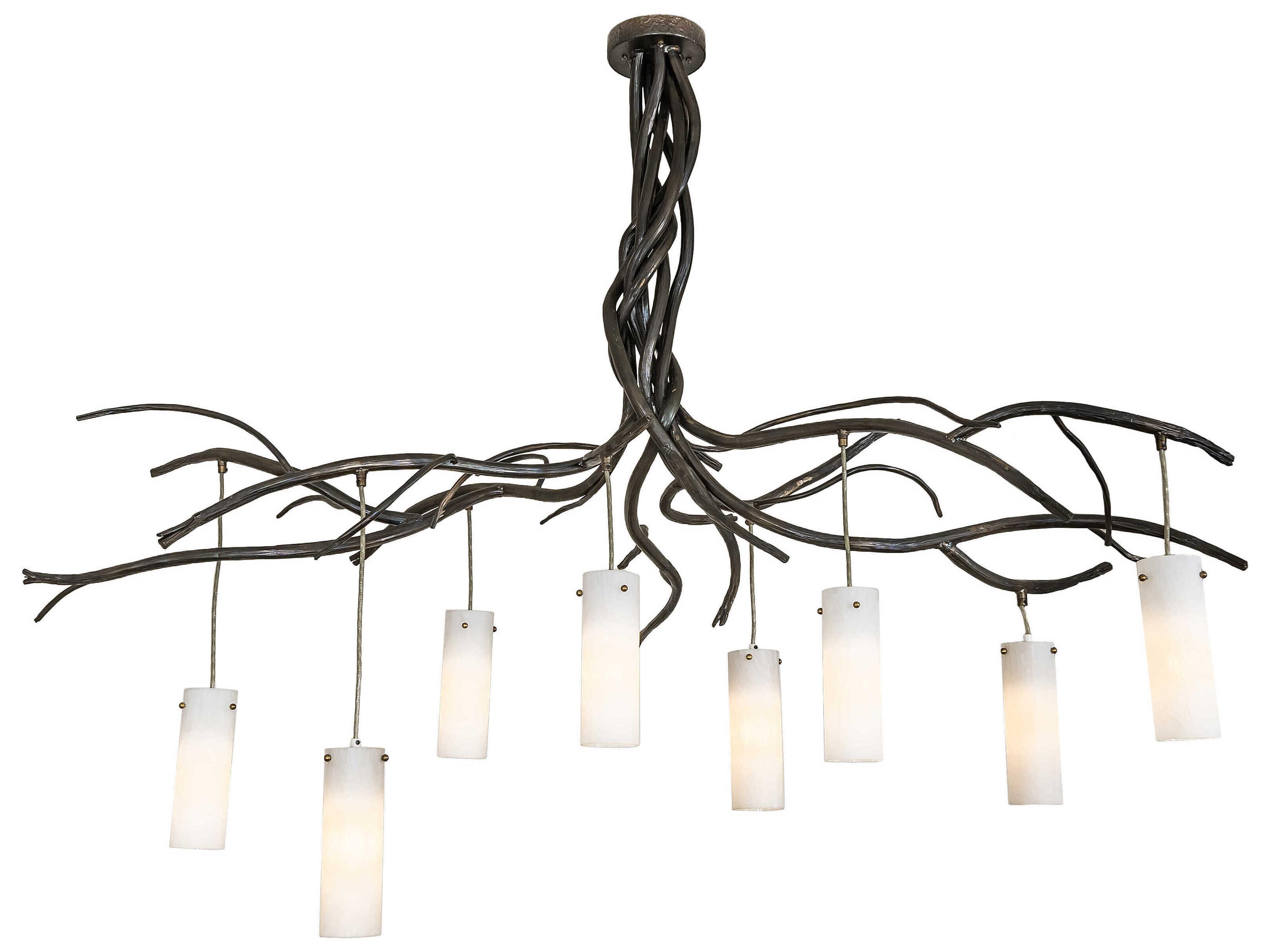 Winter Solstice 8-Light Dark Burnished Antique Copper Island Pendant