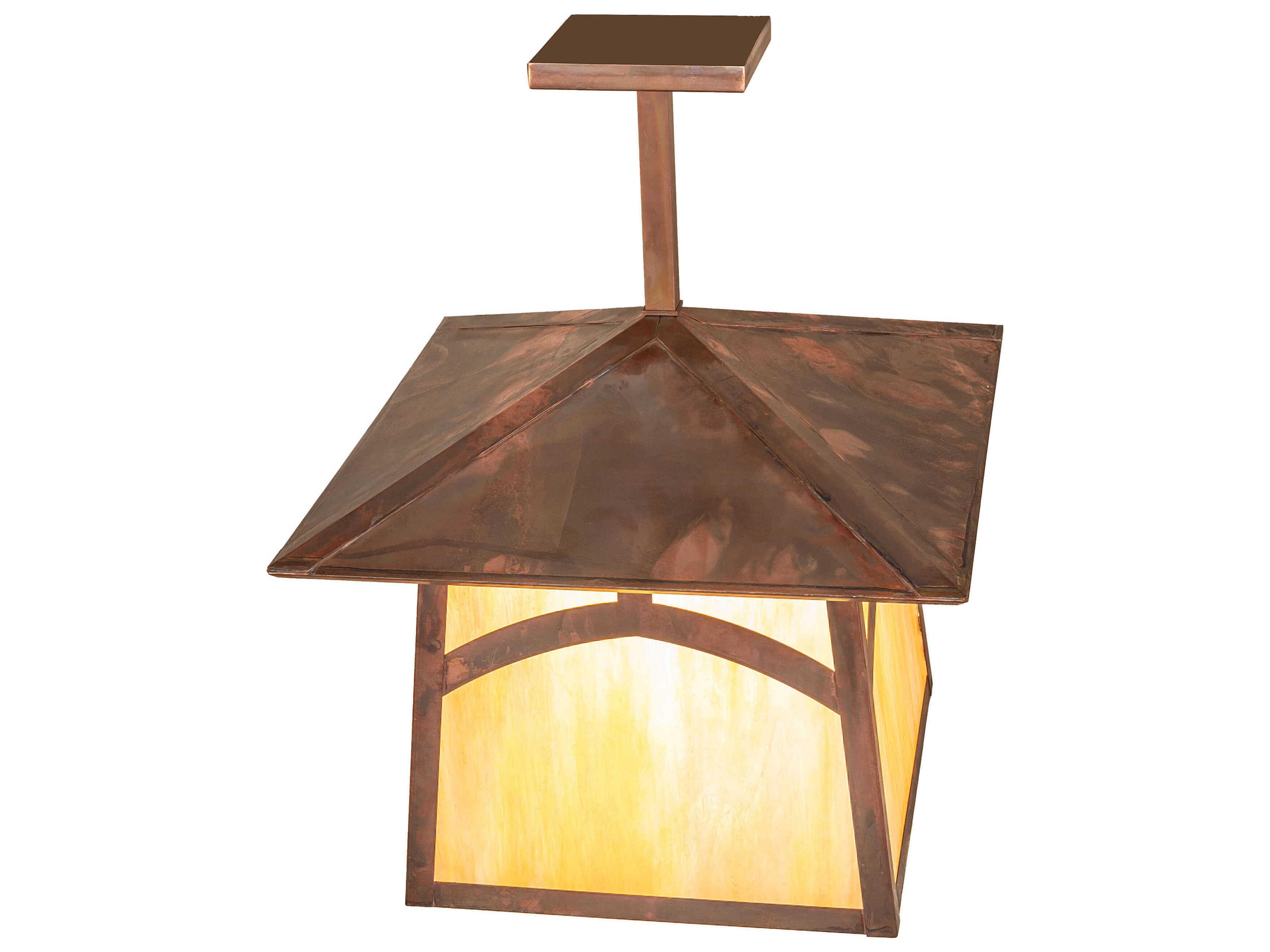 Meyda Stillwater 1-Light Vintage Copper Outdoor Hanging Light