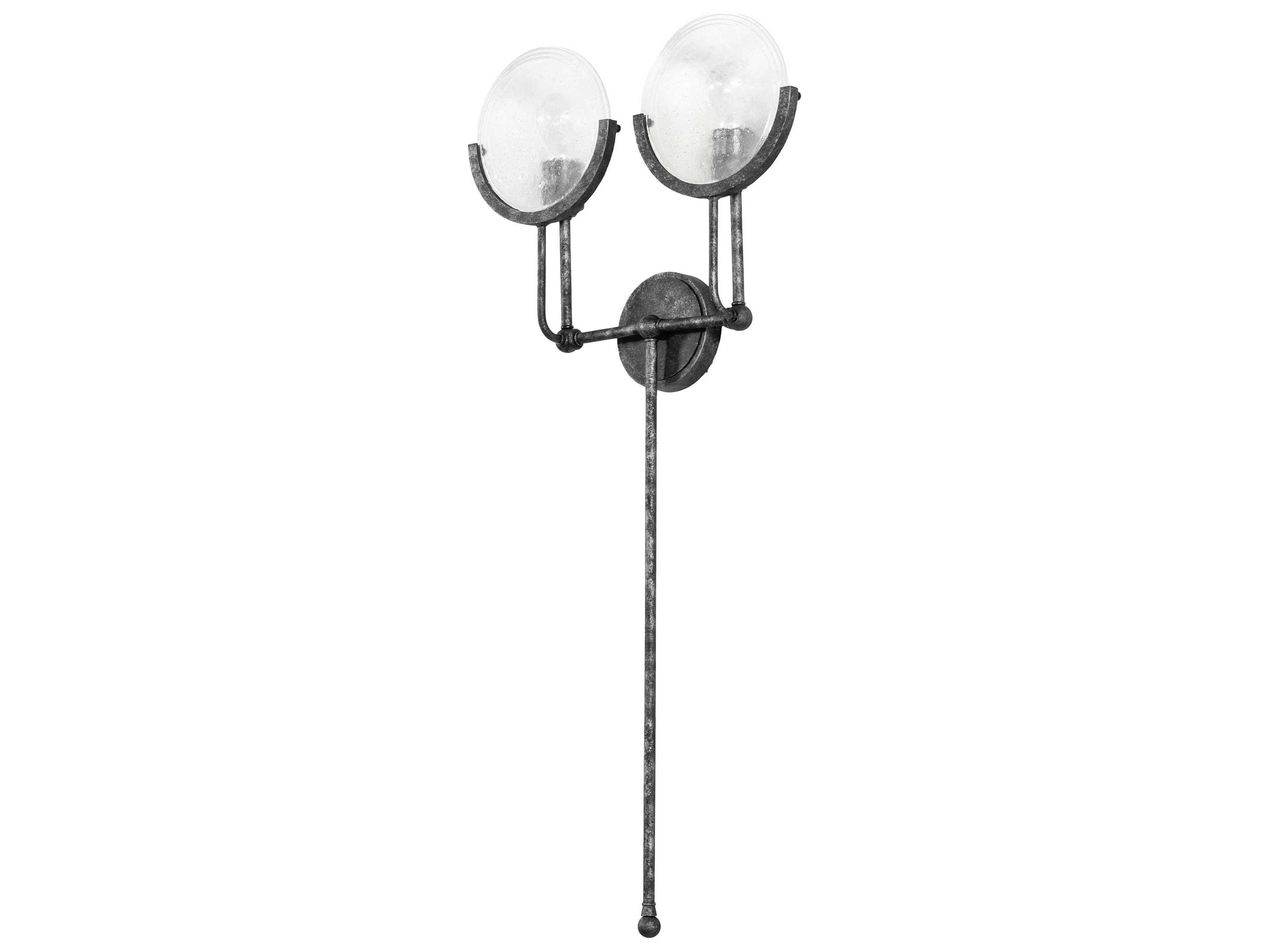 Meyda 2-Light Gunmetal Wall Sconce