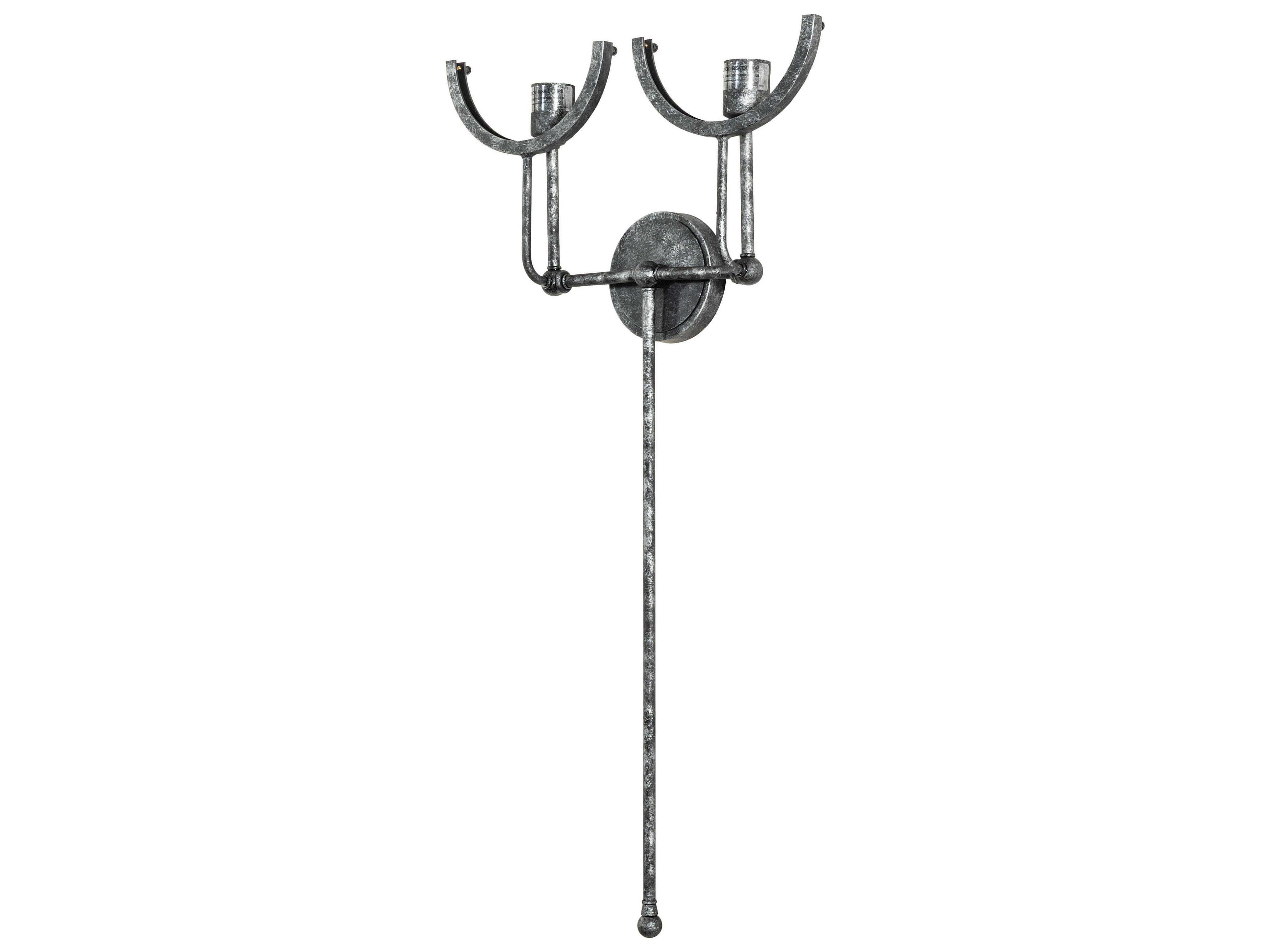 Meyda 2-Light Gunmetal Wall Sconce