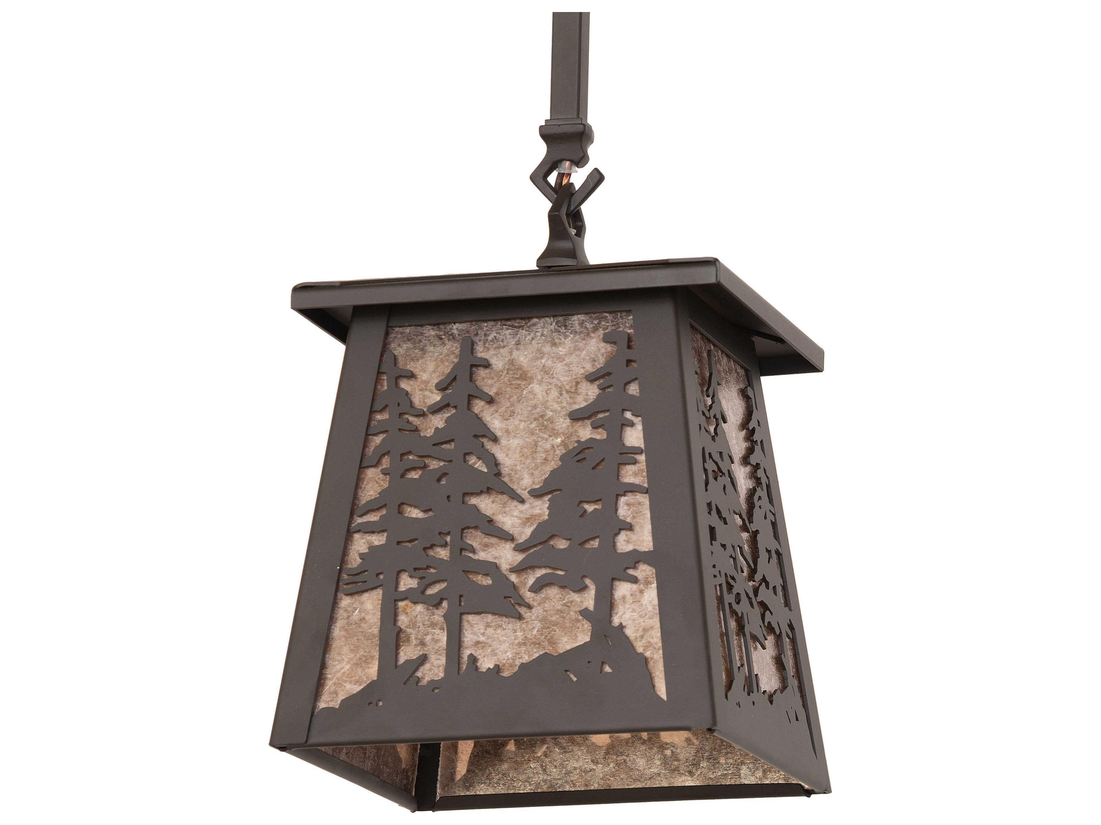 Meyda Stillwater Tall Pines 1-Light Oil Rub Bronze Mini Pendant
