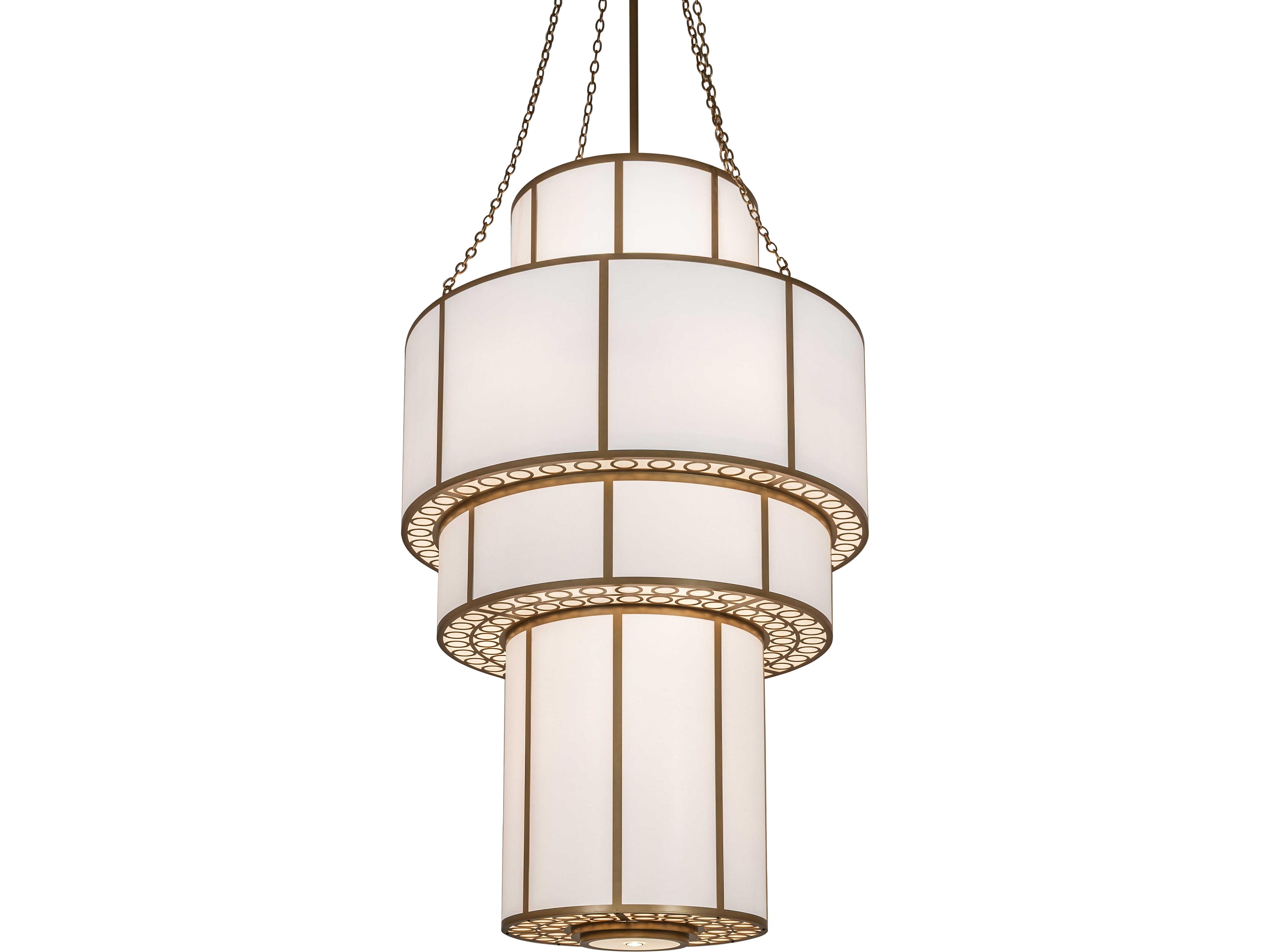 Jayne 16-Light White statuario Idalight Gold Tiered Pendant