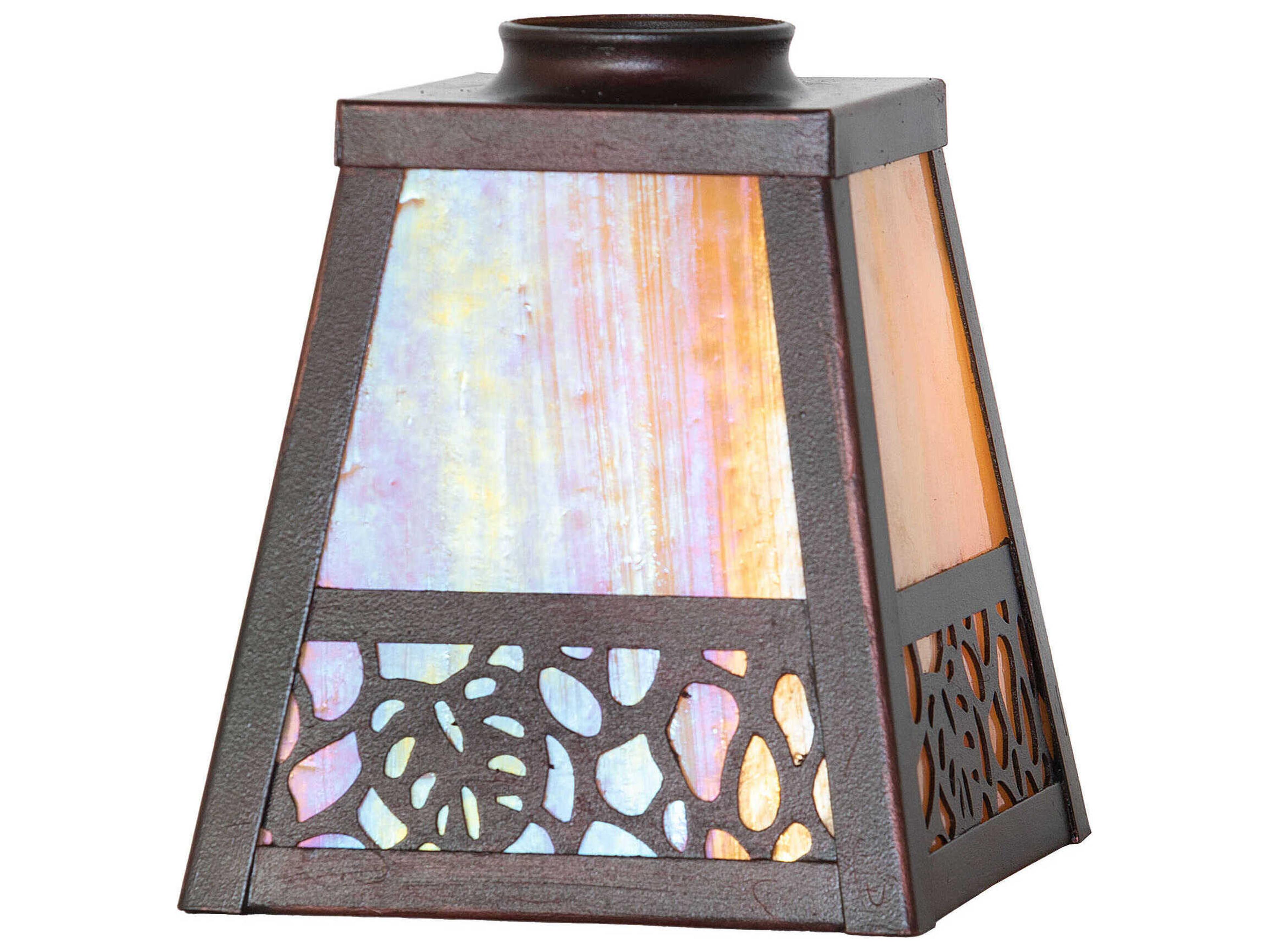 Meyda Split Mission Lotus Leaf Mahogany Bronze Shade