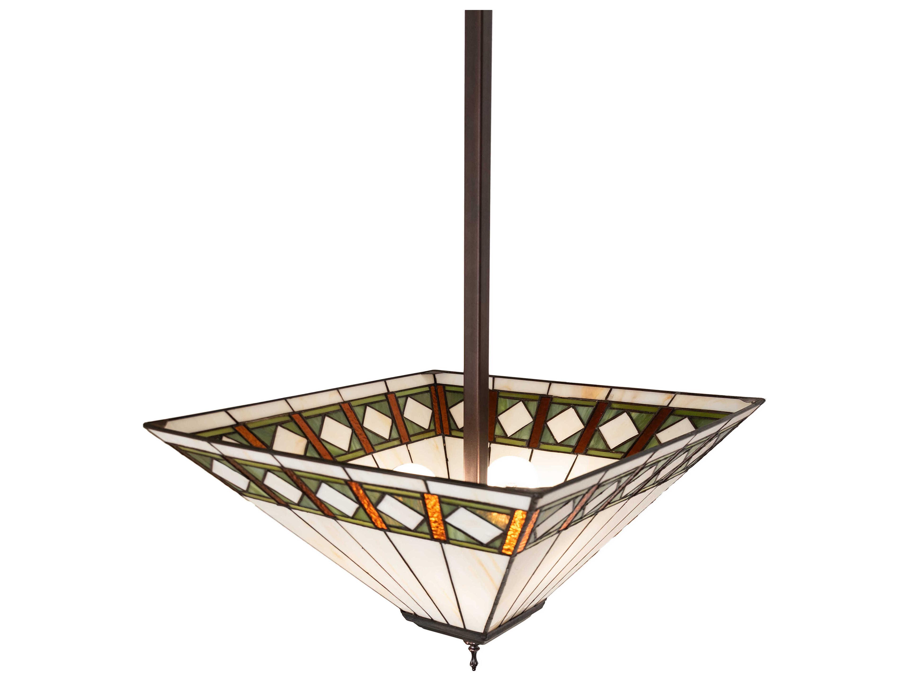 Meyda Diamond Band Mission 3-Light Mahogany Bronze Pendant