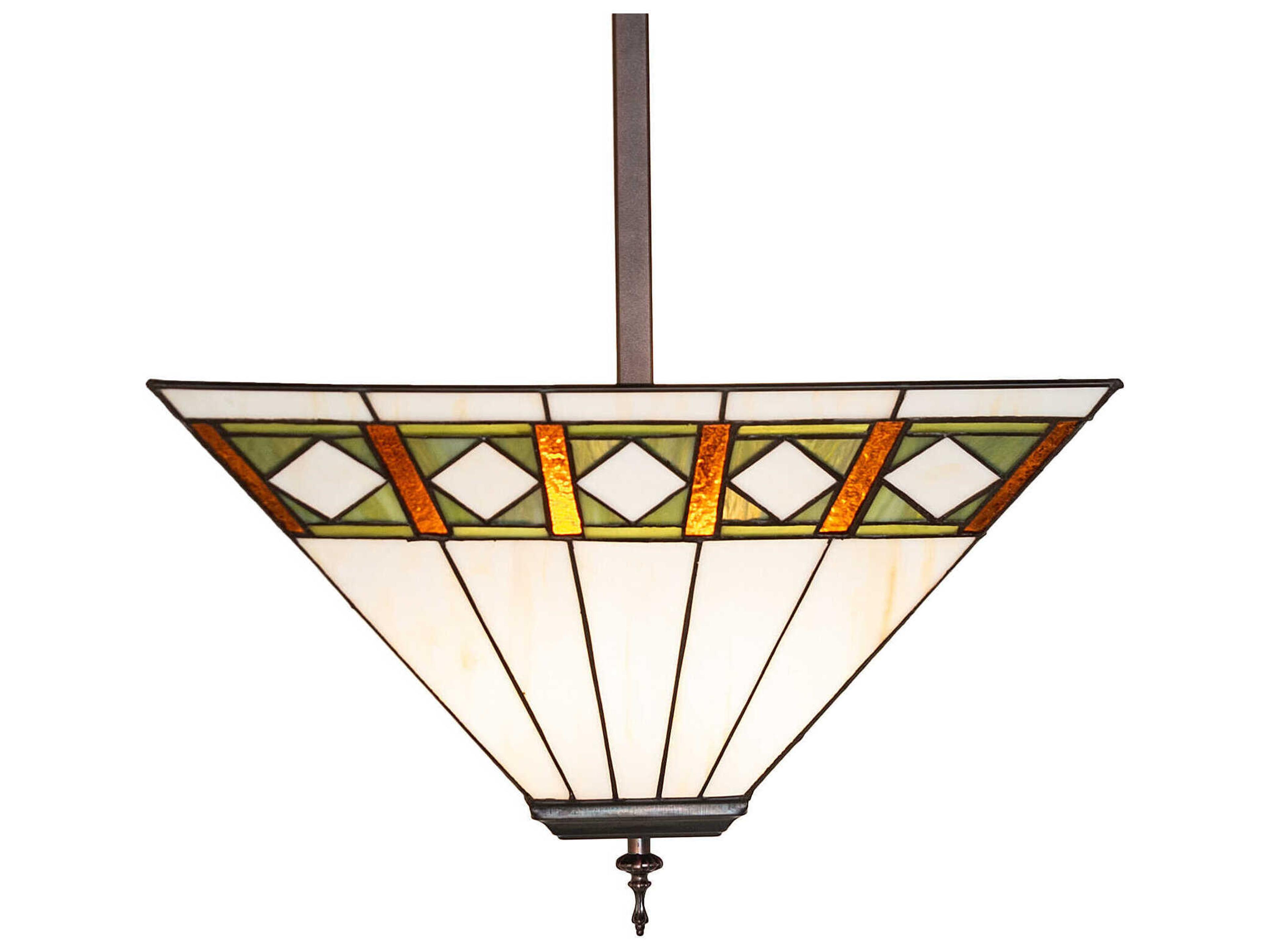 Meyda Diamond Band Mission 3-Light Mahogany Bronze Pendant