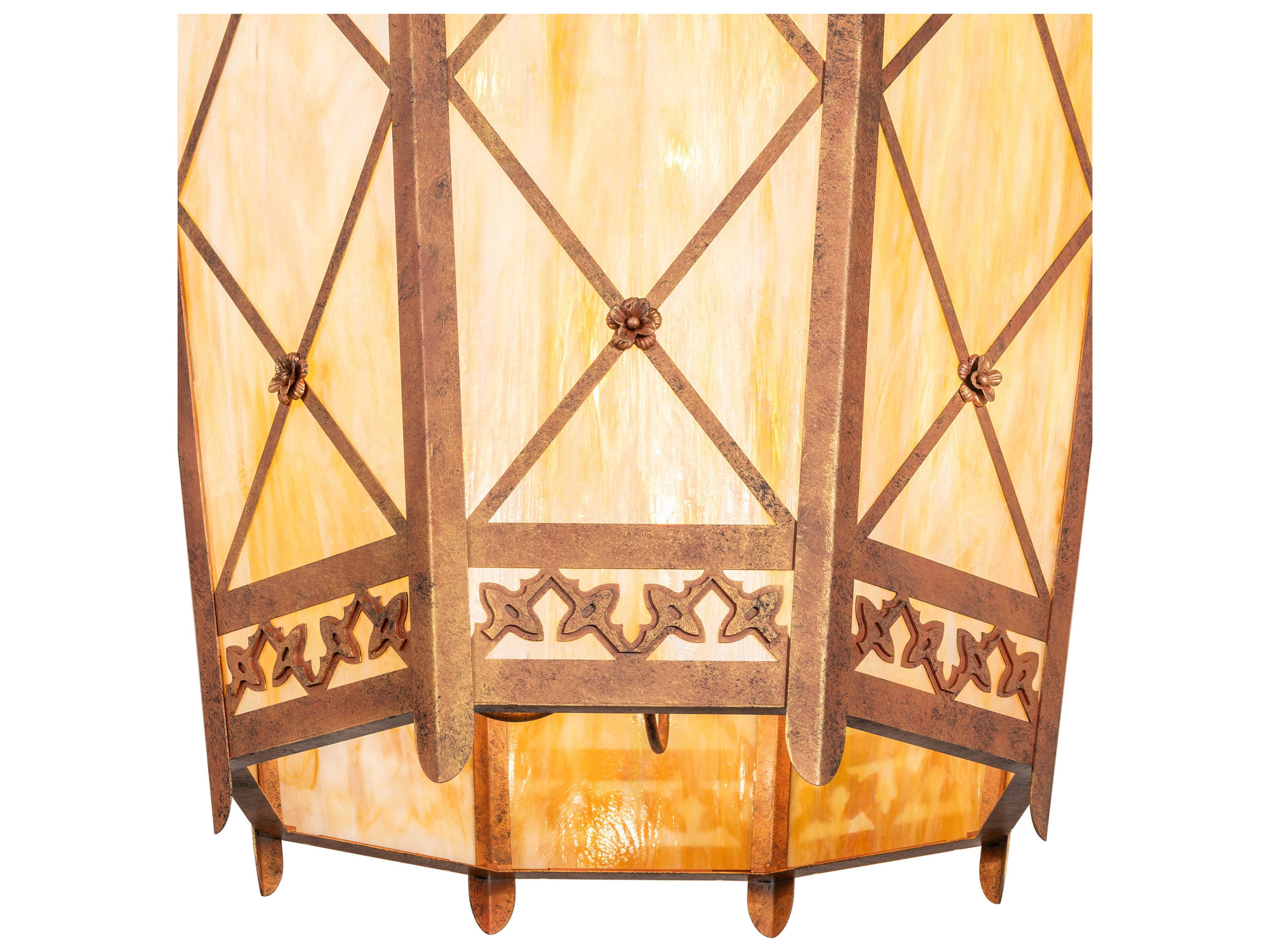 Meyda Cardiff 8-Light Autumn Leaf Pendant