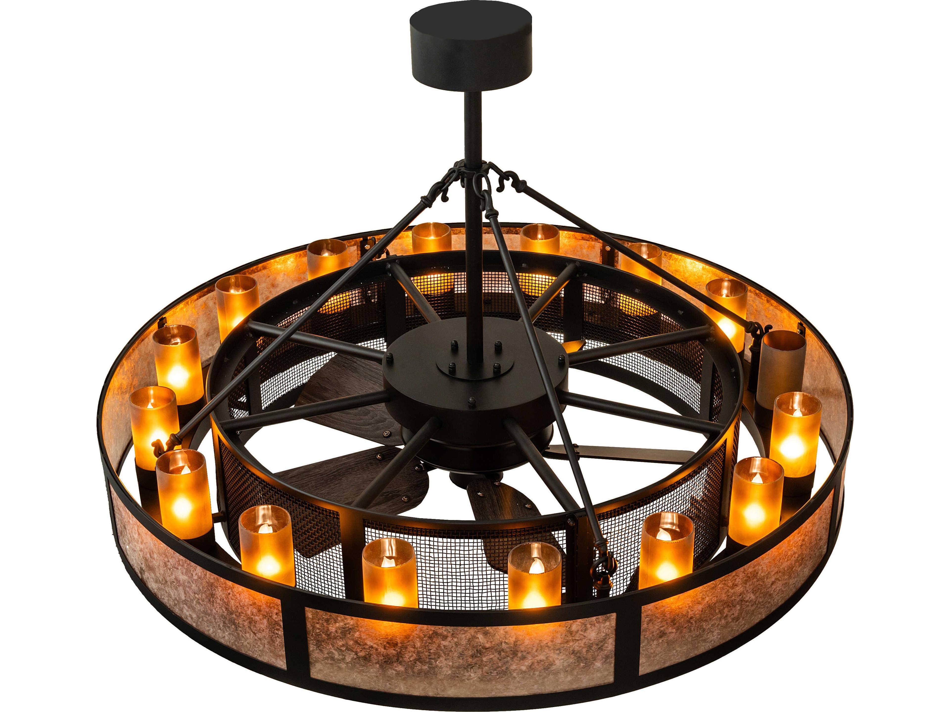 Meyda Smythe Craftsman Outdoor Ceiling Fans