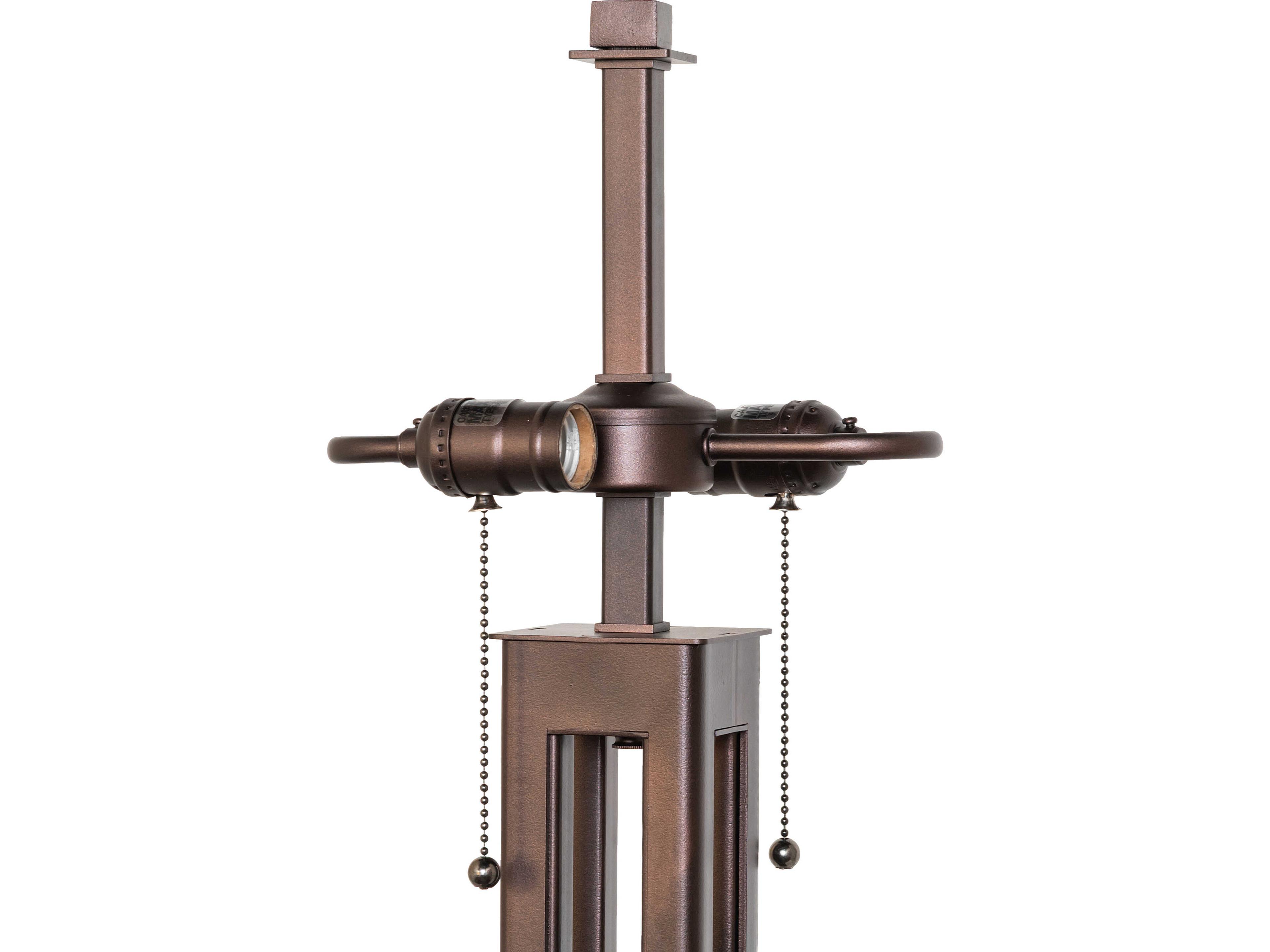 Meyda Abilene Mahogany Bronze 2-Light Table Lamp