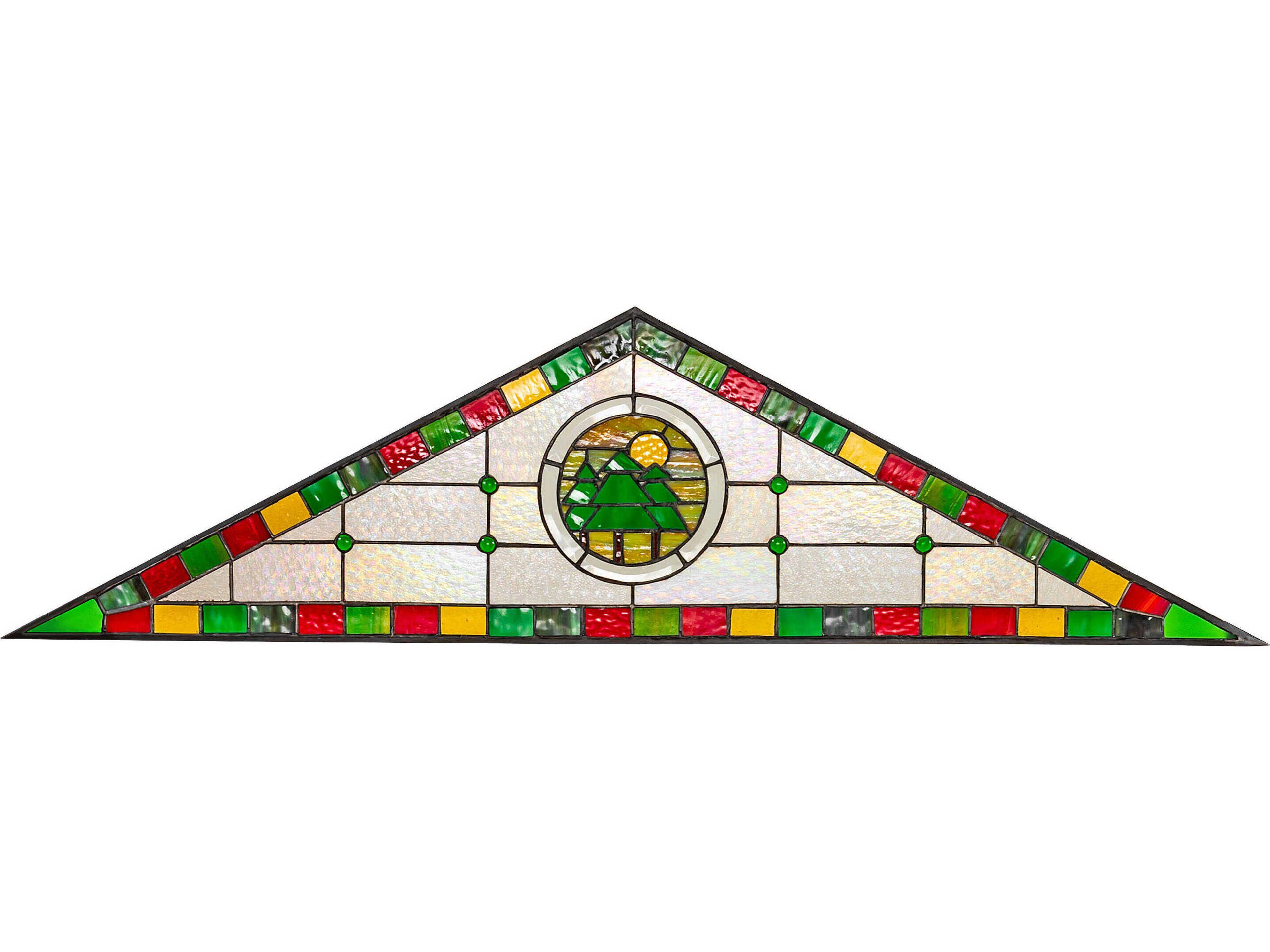 Woodland Stained Glass Transom Window