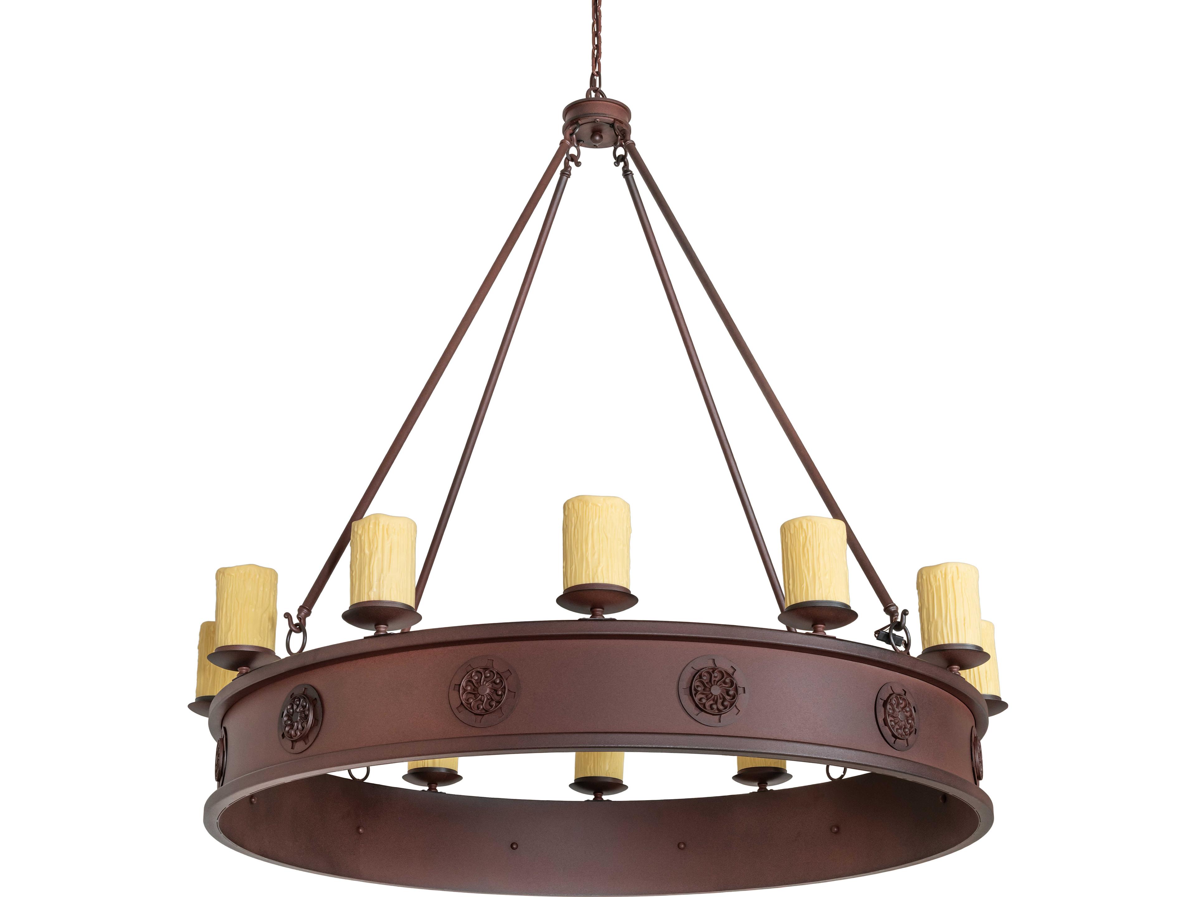 Meyda Lorenzo 12-Light Brown Traditional Cylinder Chandelier
