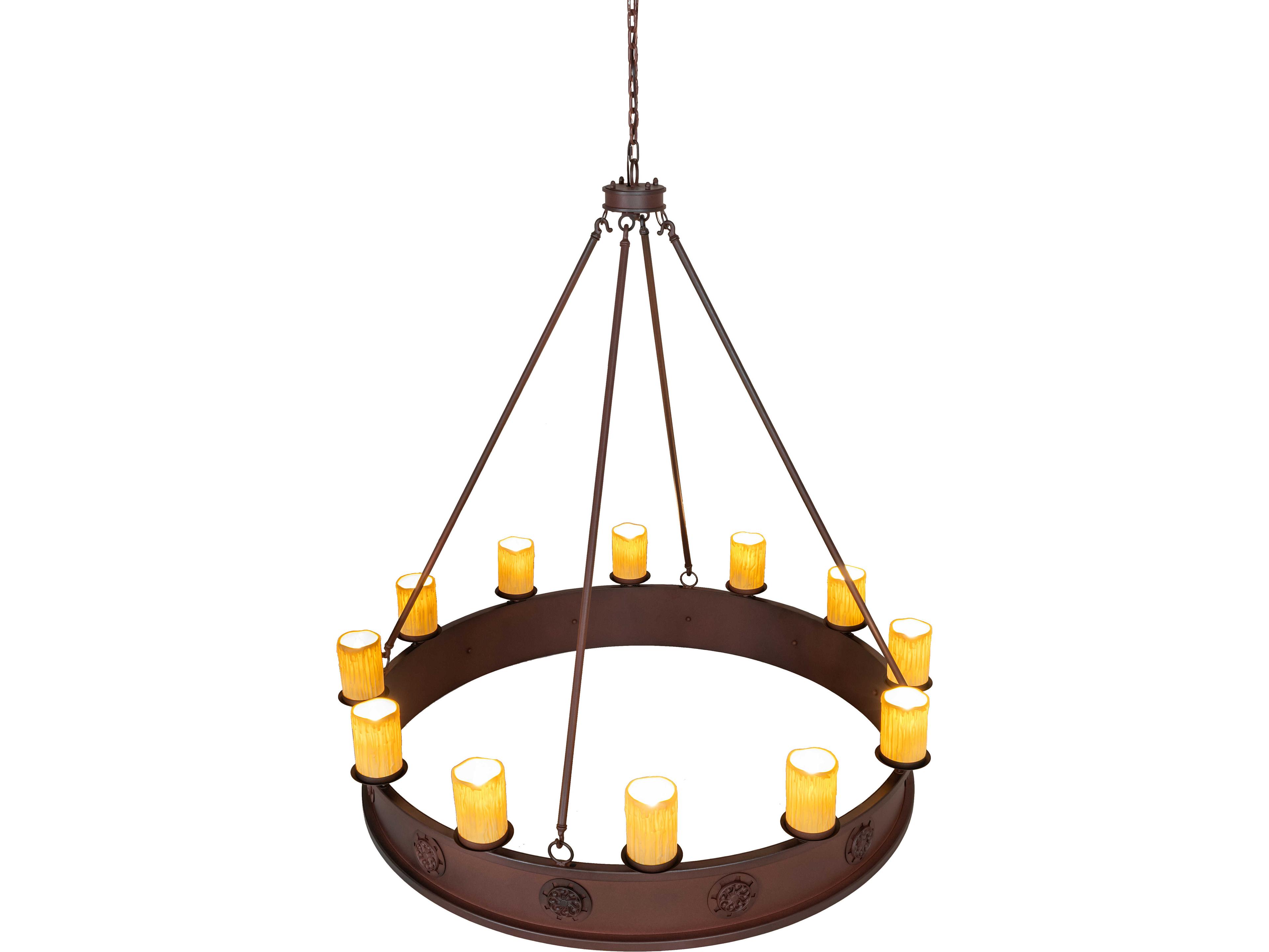Meyda Lorenzo 12-Light Brown Traditional Cylinder Chandelier