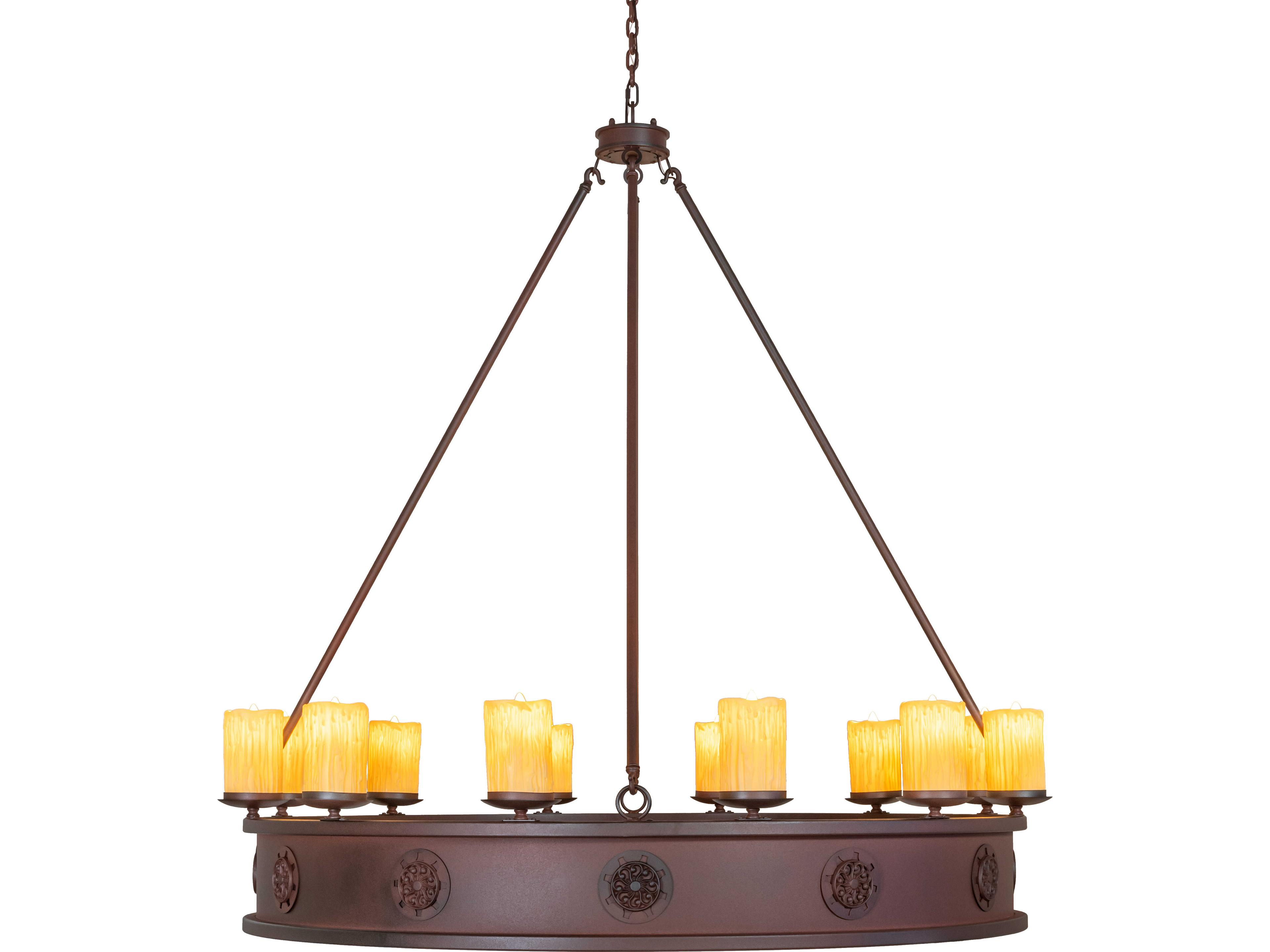 Meyda Lorenzo 12-Light Brown Traditional Cylinder Chandelier